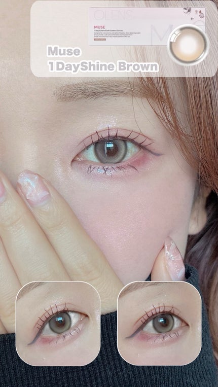 Glowy 1day/OLENS/ワンデー(1DAY)カラコンを使ったクチコミ(2枚目)