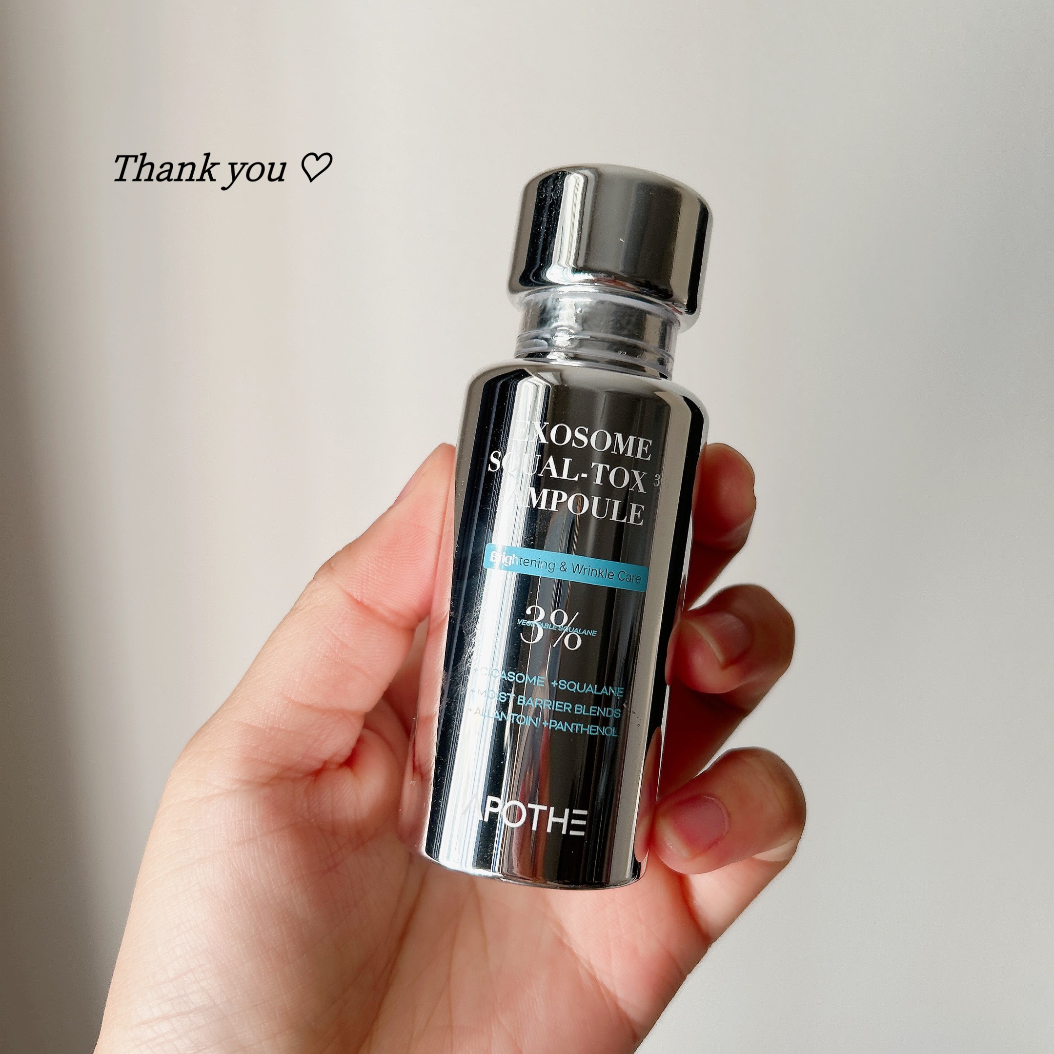 APOTHE エクソソーム スクアルトックス3% アンプル/APOTHE/美容液を使ったクチコミ（1枚目）