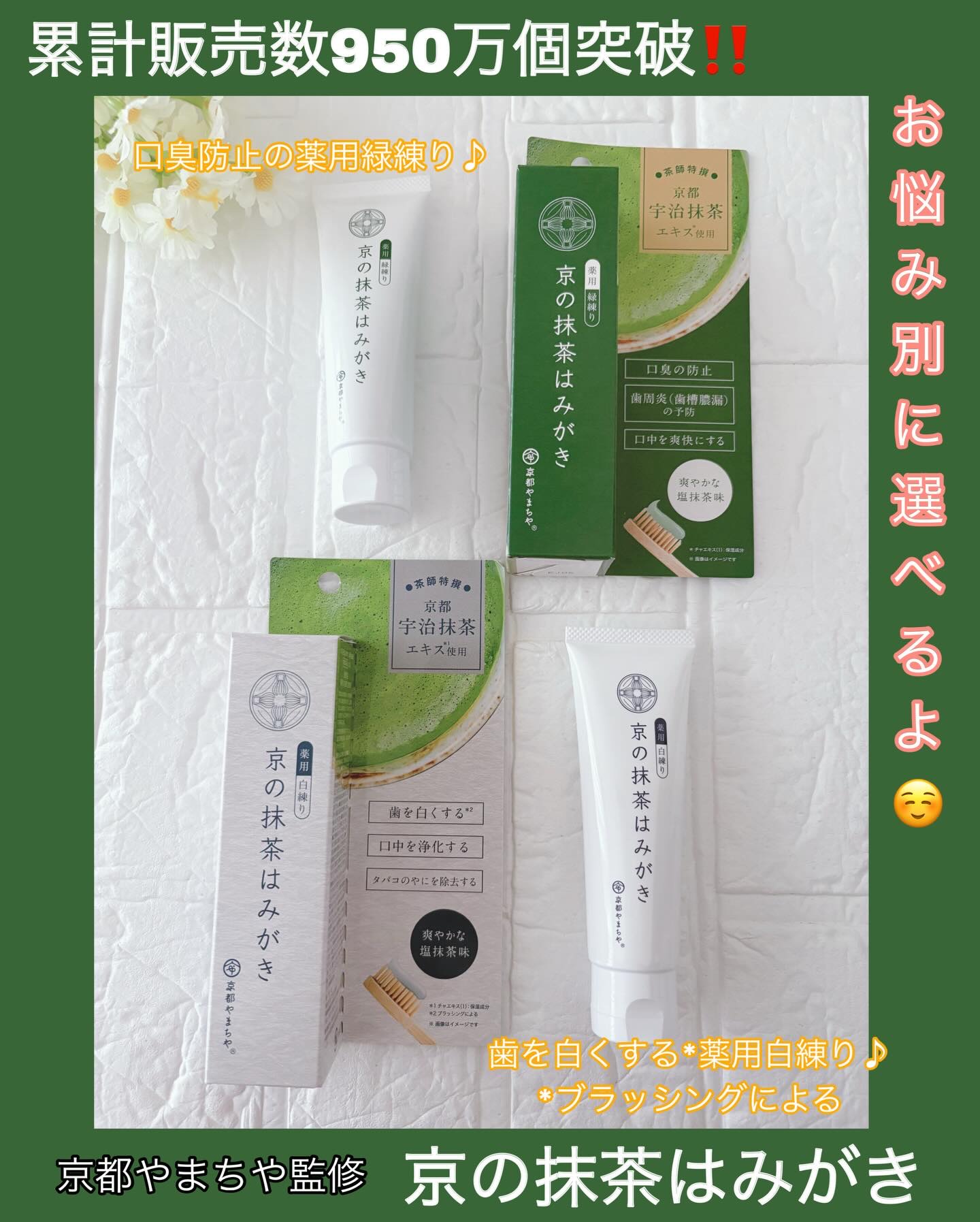 京の抹茶はみがき　薬用緑練り/京都やまちや/歯磨き粉を使ったクチコミ（1枚目）