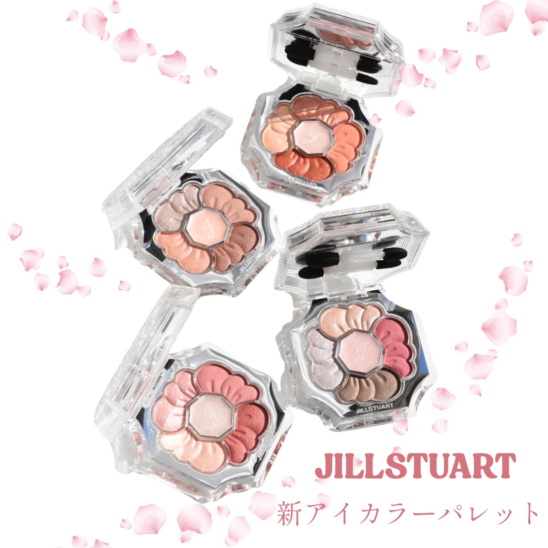 JILL STUART ジルスチュアート　ドレスドブルーム アイズのクチコミ「⁡
花びらを重ねて仕立てたドレスのように、異なる質感と色の重なりで立体感をもたらすアイカラー✨.....」（1枚目）