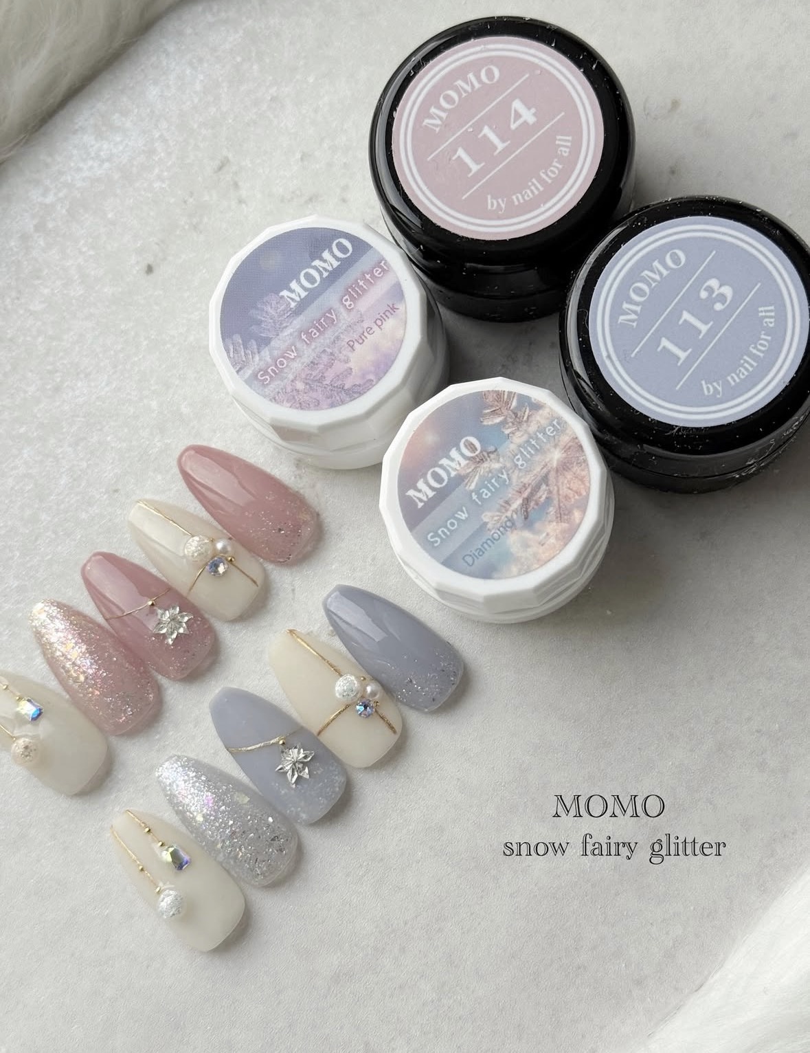 Snow fairy glitter/nail for all/ジェルネイルを使ったクチコミ（3枚目）