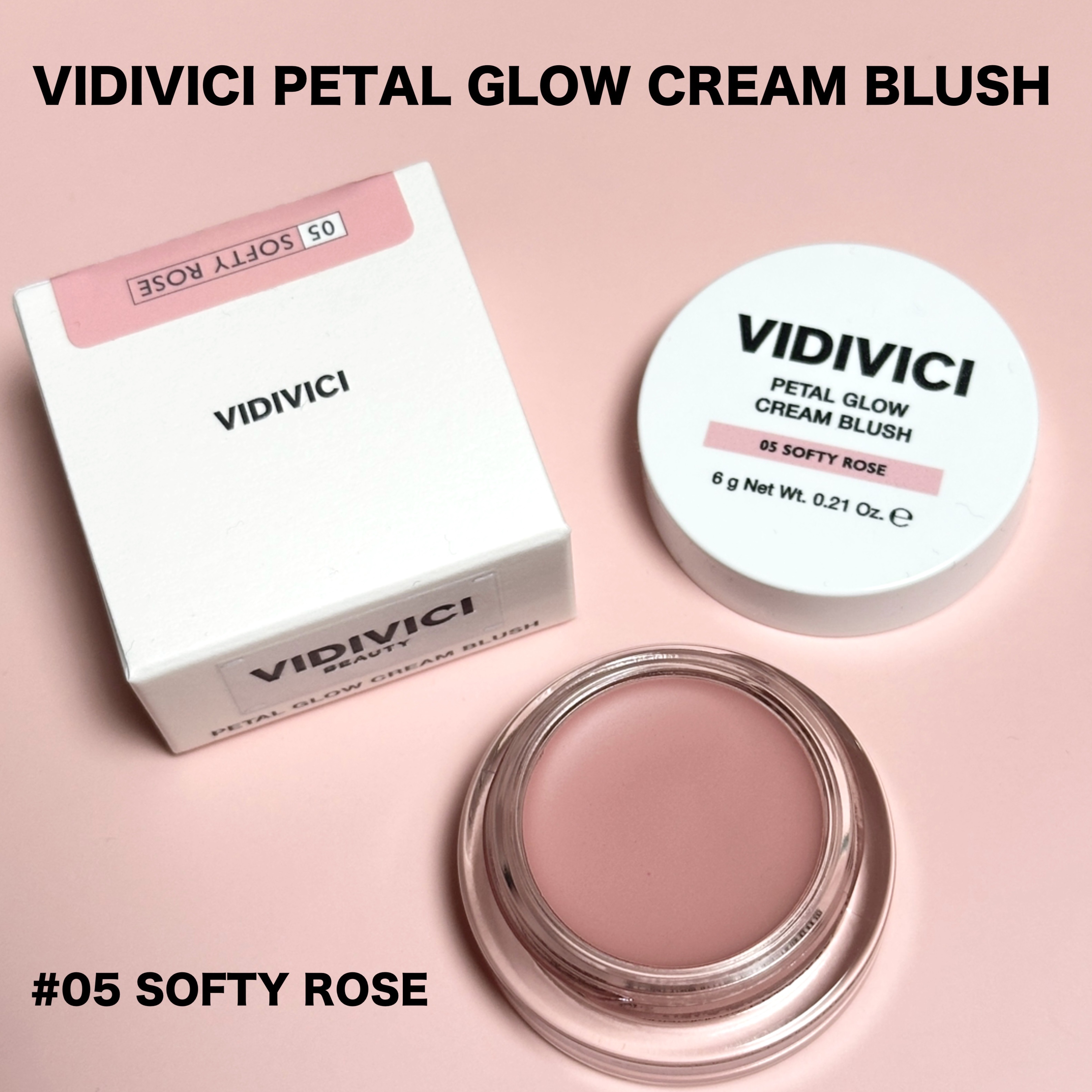 VIDIVICI PETAL GLOW CREAM BLUSH
05 SOFTY ROSE

透明感と血色感をプラスする
花びらカラーのクリームチークです💗 

重ね塗りしてもムラにならず、
ナチュラルに密着してくれます💐

Qoo10