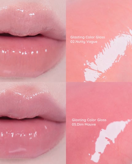 グラスティングカラーグロス/rom&nd/リップグロスを使ったクチコミ(5枚目)