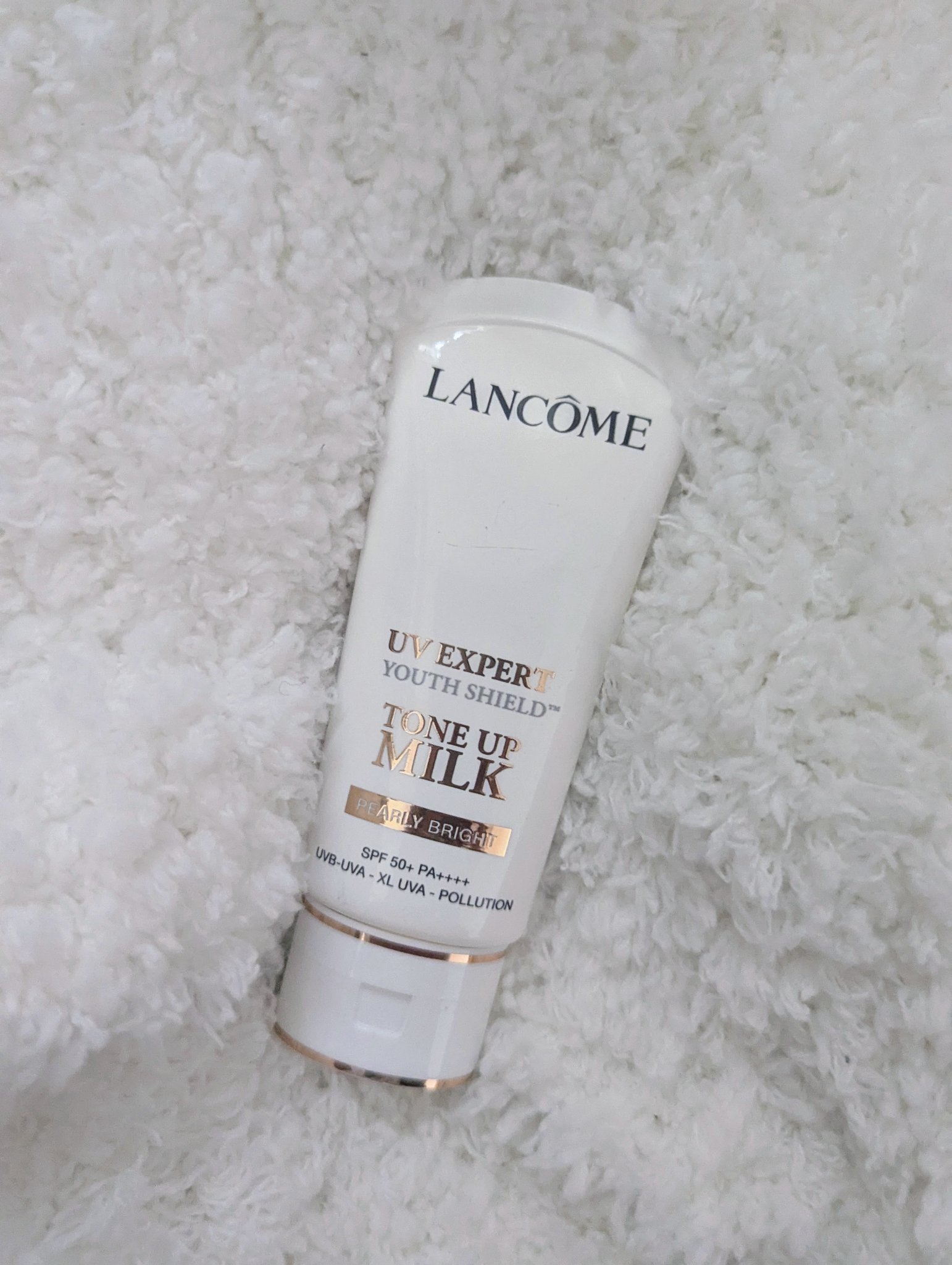 LANCOME UV エクスペール  クリア nのクチコミ「lancome　uv expect　tone up　milk
pearly bright/77.....」（1枚目）
