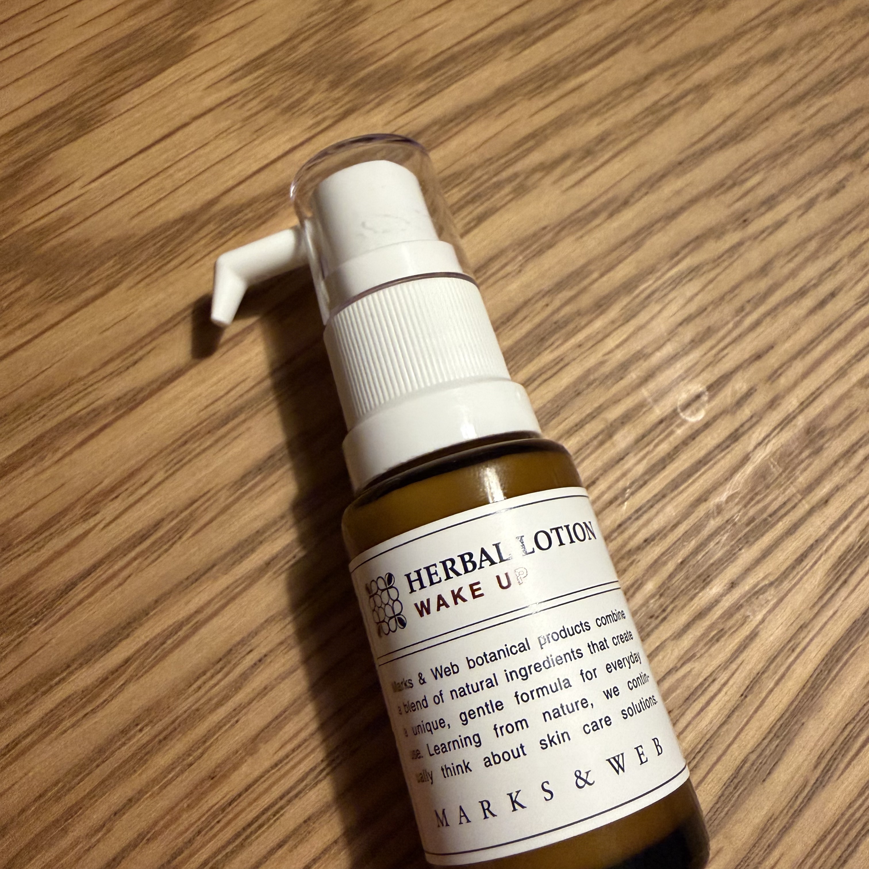 MARKS&WEB ハーバルローション ウェイクアップのクチコミ「🌟MARKS&WEB
ハーバルローション ウェイクアップ

ポンプ式でコンパクトなので
持ち運.....」（1枚目）