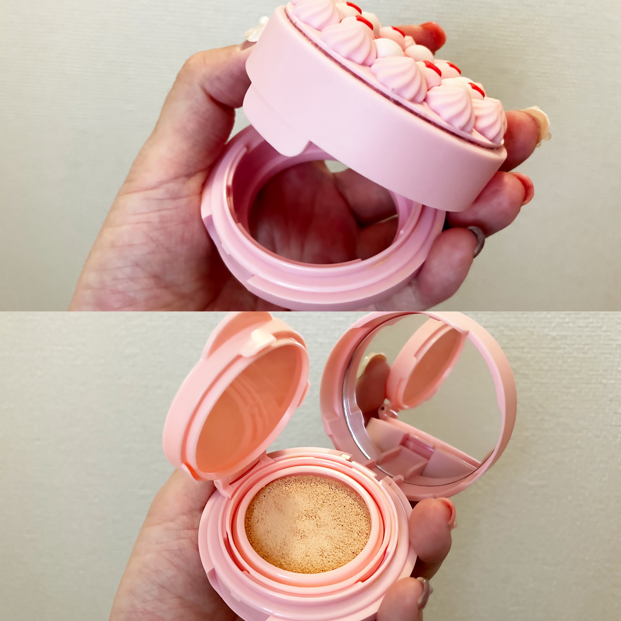 ハッピーユアデイクッション/Merrymonde/クッションファンデーションを使ったクチコミ（2枚目）