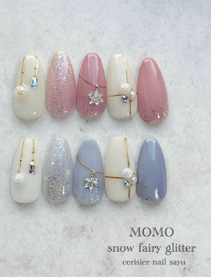 Snow fairy glitter/nail for all/ジェルネイルを使ったクチコミ(1枚目)