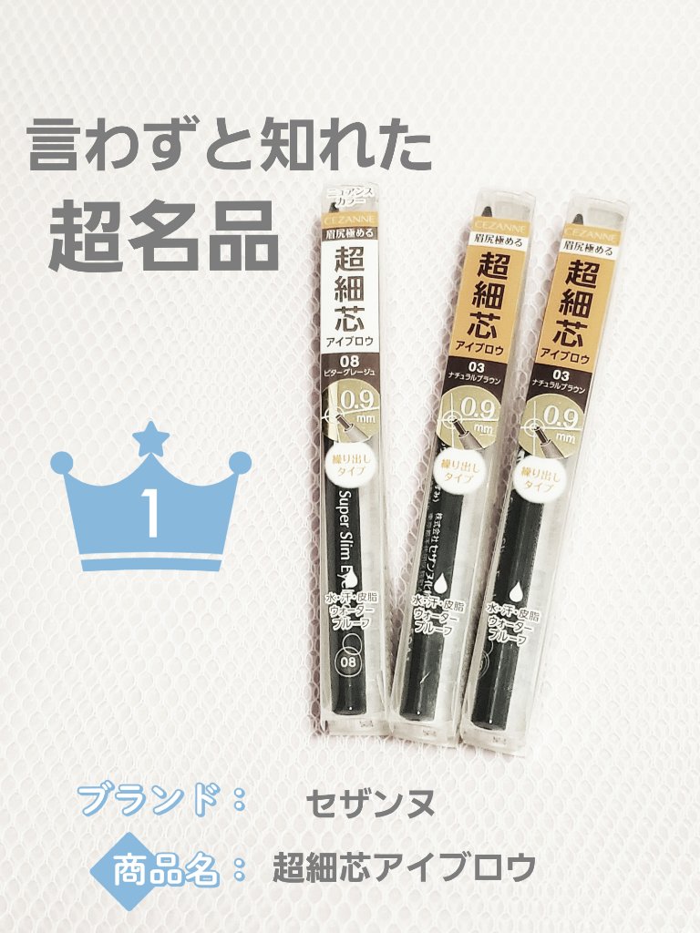 超細芯アイブロウ/CEZANNE/アイブロウペンシルを使ったクチコミ（1枚目）