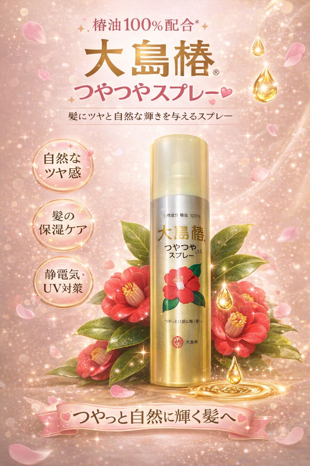 ヘアスプレー/大島椿/ヘアスプレーを使ったクチコミ（1枚目）