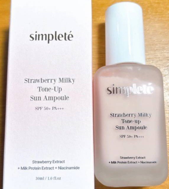 ストロベリーミルキートーンアップソーセンス/Simplete/化粧下地を使ったクチコミ（1枚目）