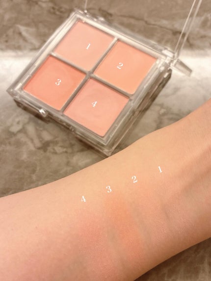 ミックスマッチチークパレット/be aube/パウダーチークを使ったクチコミ(3枚目)