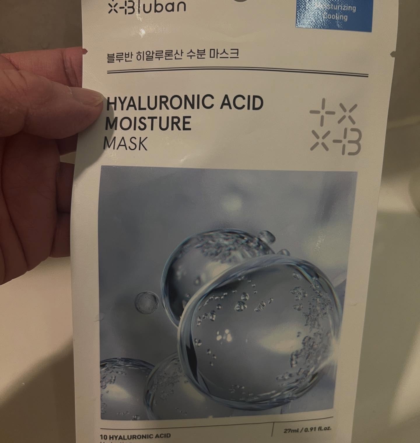 Bluban コラーゲンファーミングゲルマスクのクチコミ「韓国スキンケアブランド Bluban(ブルバン)
・ヒアルロン酸水分マスク
・コラーゲン弾力ゲ.....」（2枚目）