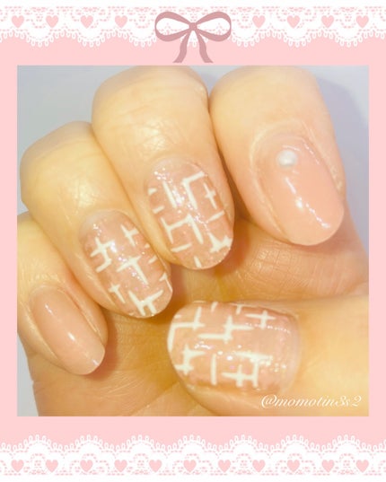 セミキュアジェルネイル(ハンド)/ohora/ネイルシールを使ったクチコミ(4枚目)