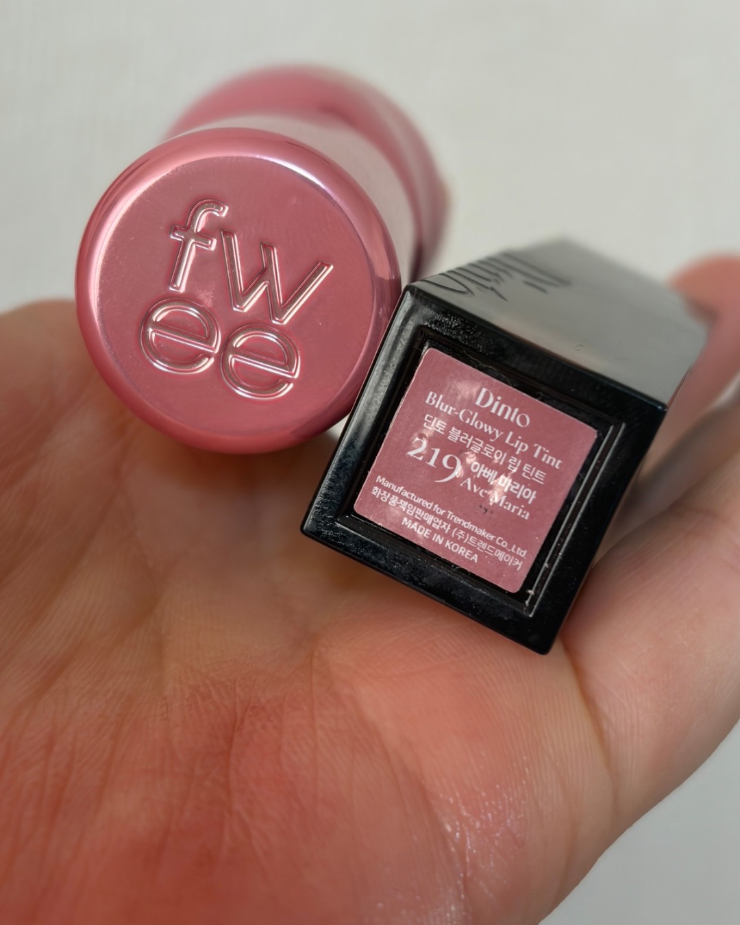 Dinto ブラーグロイリップティントのクチコミ「⁡
⁡
⁡
【まろピンク寄り】
⁡
⁡
ピンクすぎるかな、薄いかなって
ちょっと迷いながら混ぜ.....」（2枚目）