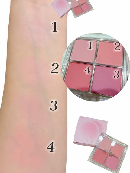 ミックスマッチチークパレット/be aube/パウダーチークを使ったクチコミ(2枚目)