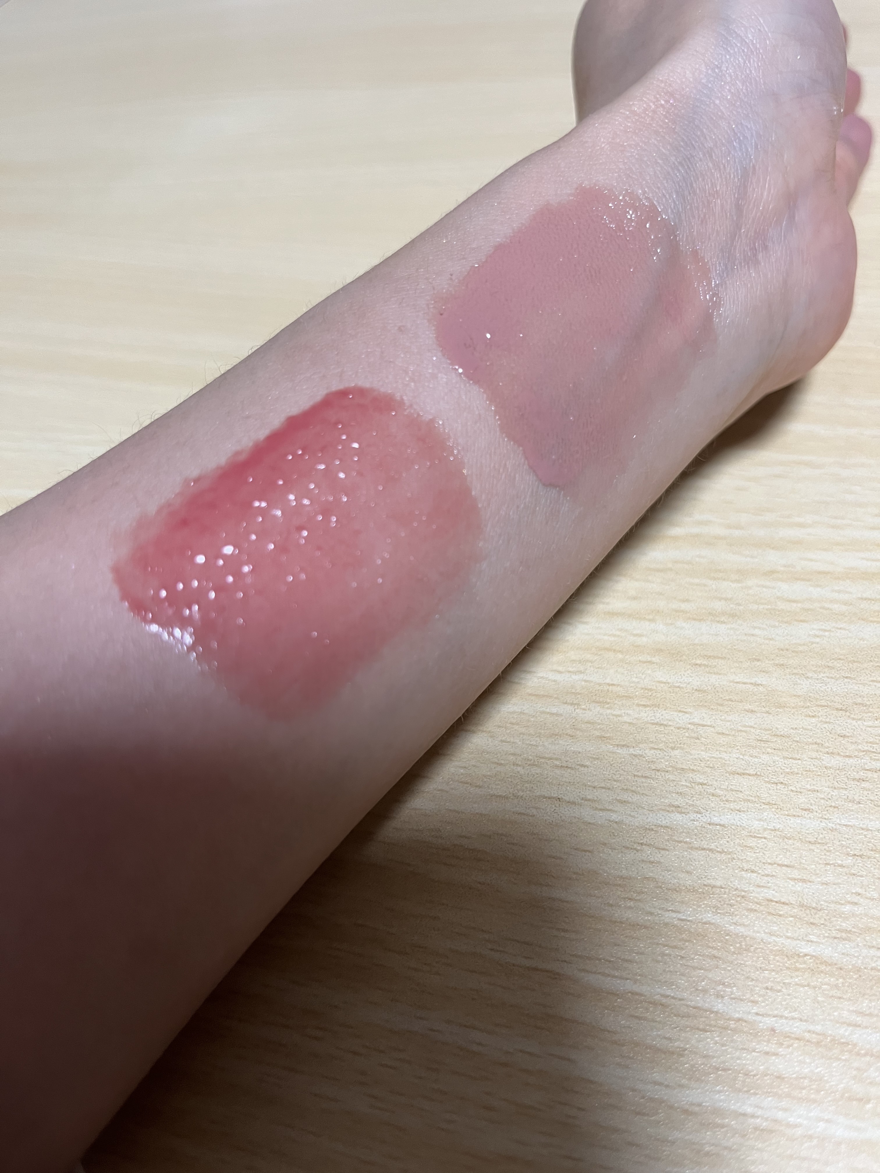 rom&nd グラスティングカラーグロスのクチコミ「白みカラーで可愛い🩷

Qoo10で購入しました♪..」（2枚目）