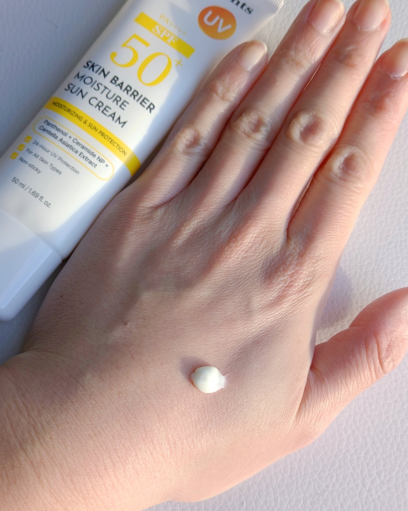 スキンバリアモイスチャーサンクリーム/Ongredients/日焼け止めクリームを使ったクチコミ（3枚目）