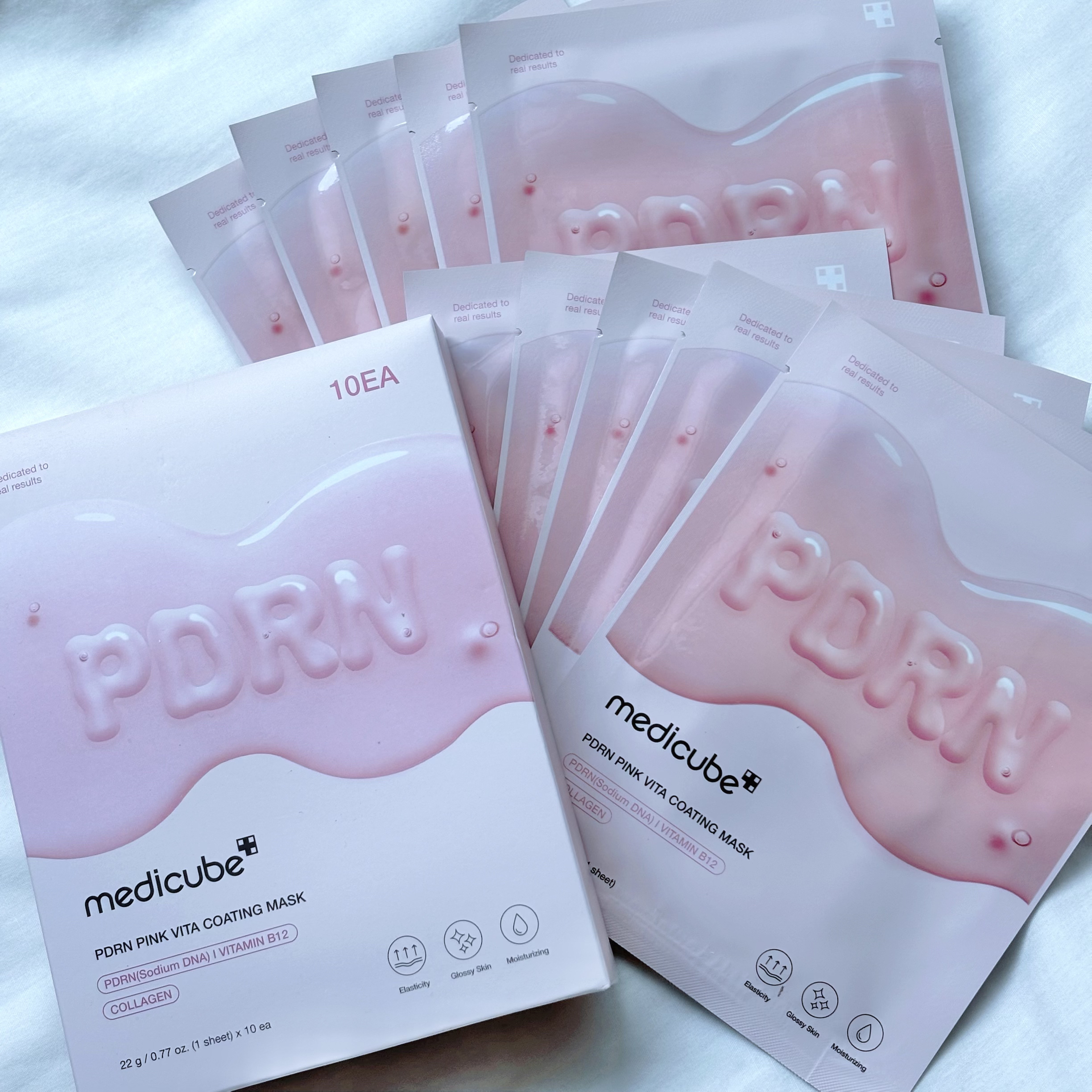 PDRNピンクビタコーティングマスク 10枚/MEDICUBE/シートマスク・パックを使ったクチコミ（3枚目）