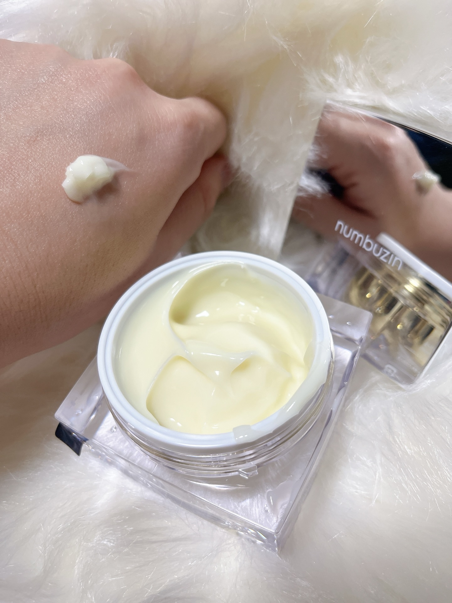 5番 白玉グルタチオンCメラゼロクリーム/numbuzin/フェイスクリームを使ったクチコミ（3枚目）