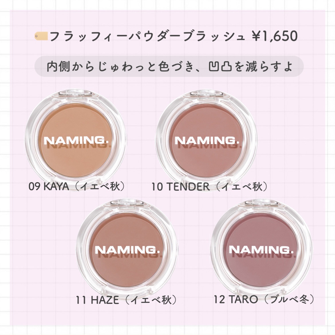 ネーミング フラッフィーパウダーブラッシュ/NAMING./パウダーチークを使ったクチコミ（2枚目）