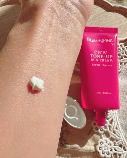シカプラス トーンアップ サンスクリーン/Glam Pink/日焼け止めクリームを使ったクチコミ(2枚目)