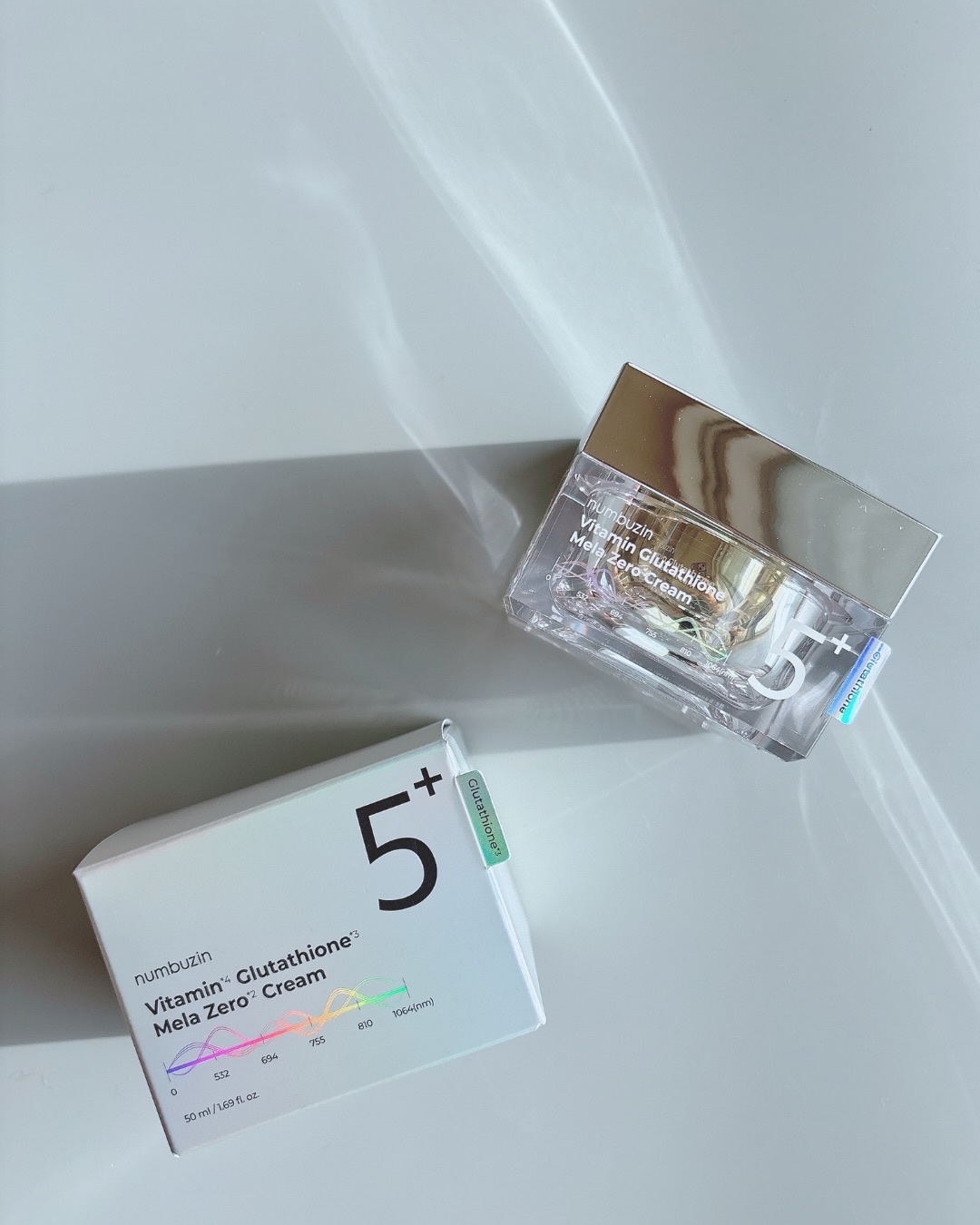 5番 白玉グルタチオンCメラゼロクリーム/numbuzin/フェイスクリームを使ったクチコミ（1枚目）