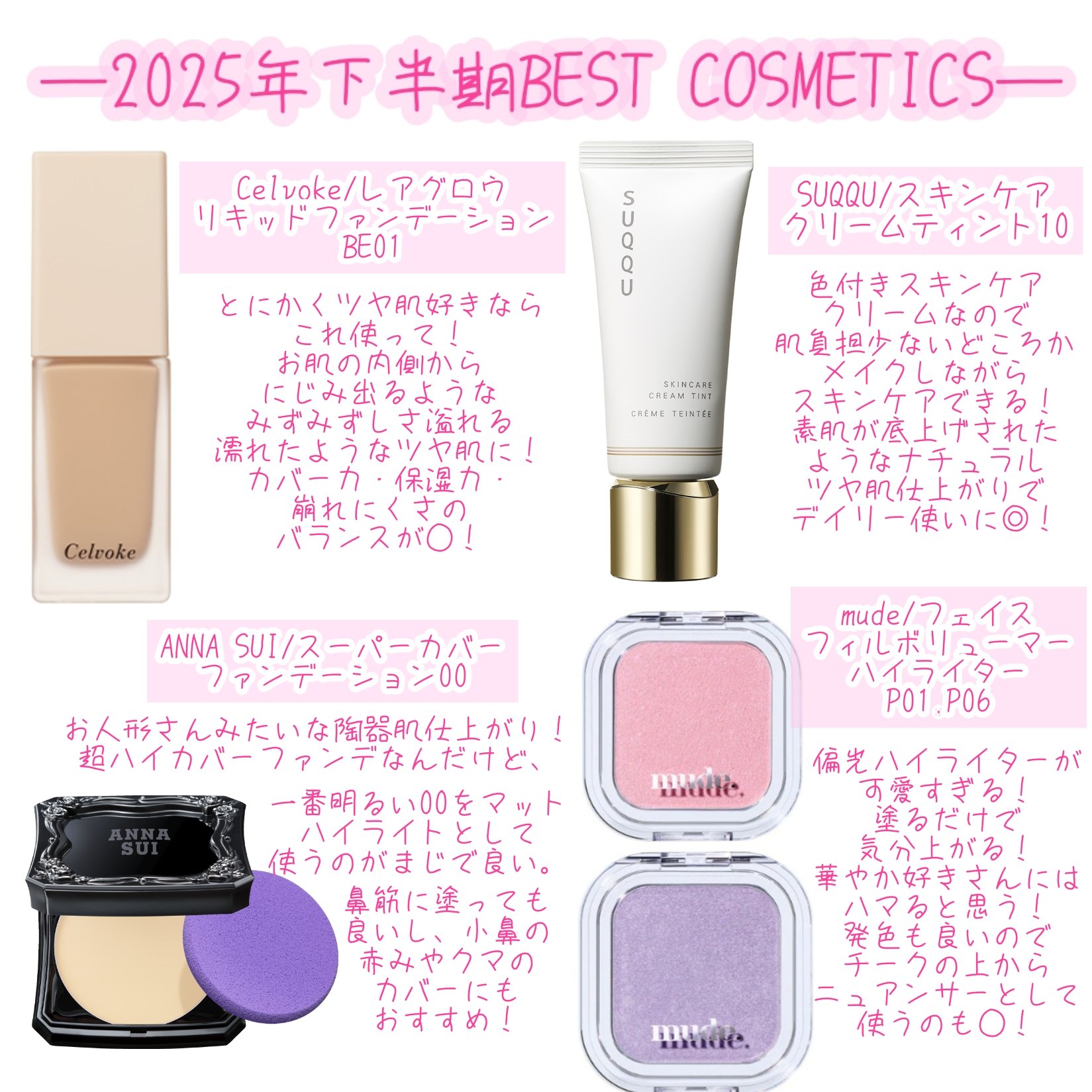 フェイスボリューマーハイライター P06 ヒロイン/mude./パウダーハイライトを使ったクチコミ（2枚目）