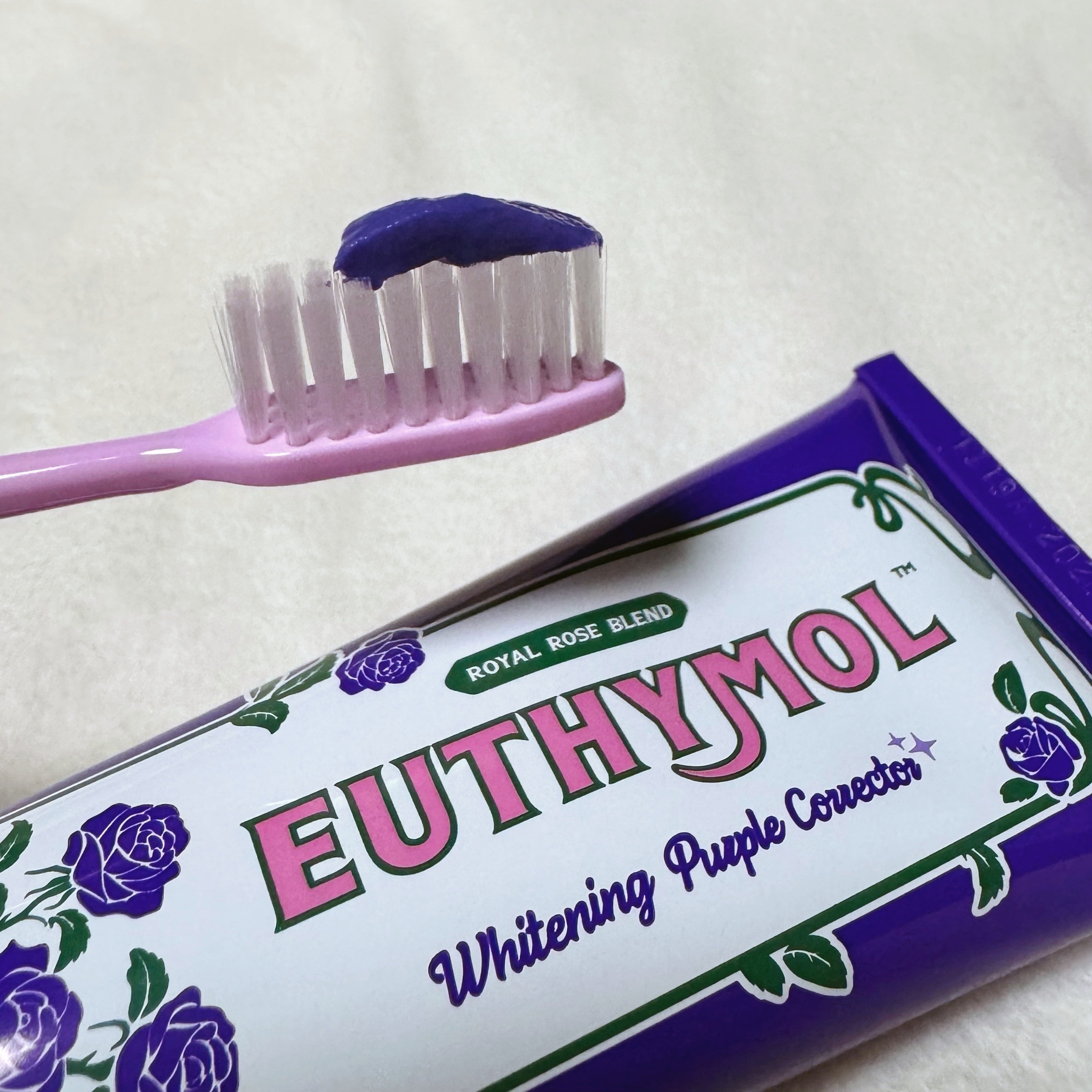 パープルコレクターロイヤルローズブレンド/EUTHYMOL/歯磨き粉を使ったクチコミ（3枚目）