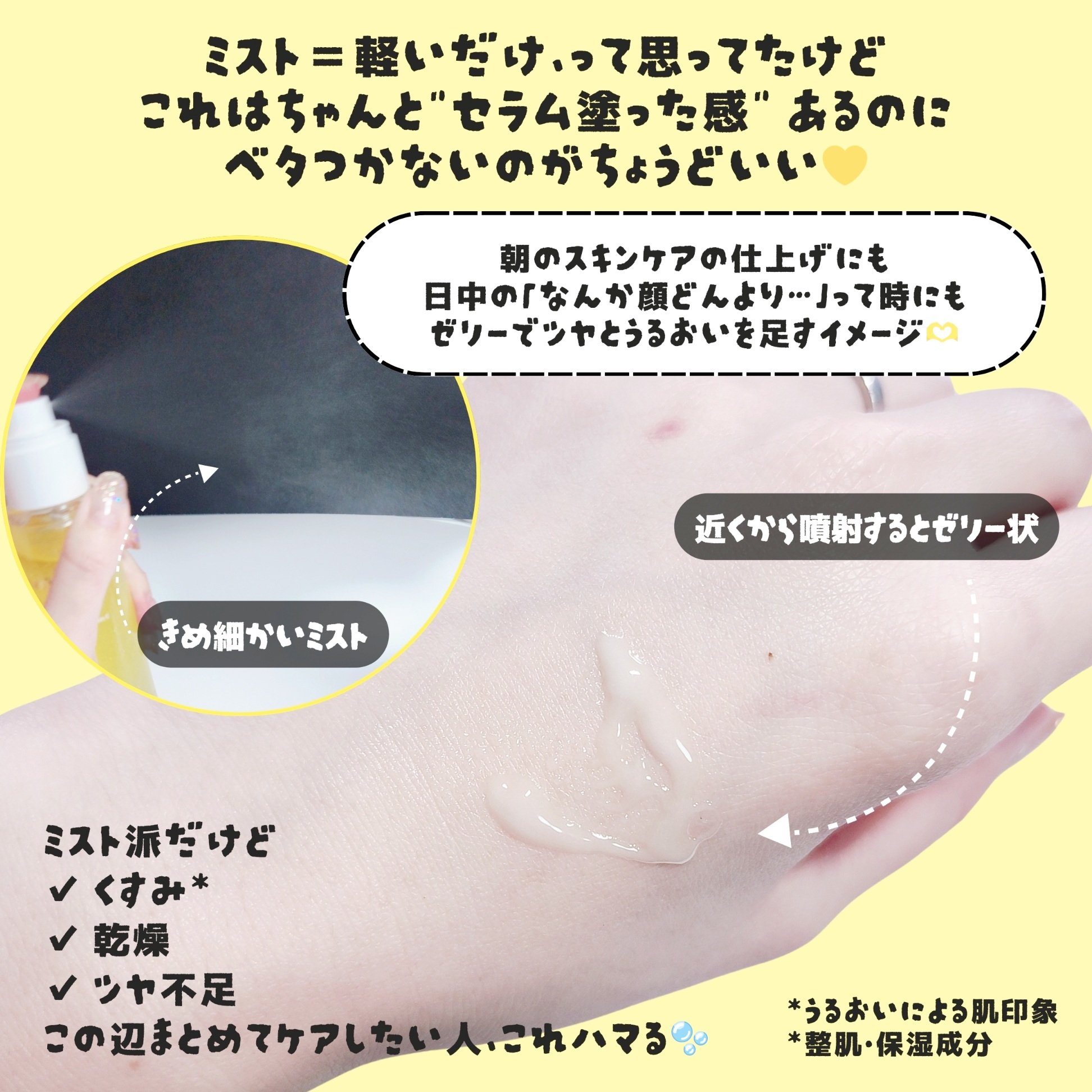 MEDICUBE コウジ酸ビタゼリーセラムミストのクチコミ「ー


ミストなのに、ゼリー。
この新感覚、ちょっとクセになる🫧

🏷 medicube
▫ .....」（3枚目）