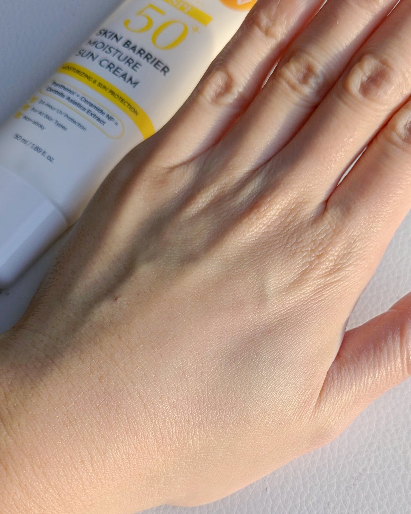 スキンバリアモイスチャーサンクリーム/Ongredients/日焼け止めクリームを使ったクチコミ(5枚目)