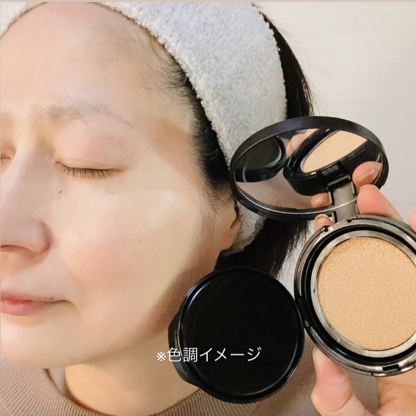 ベルベットジュエルクッション 10 ライト(ケース＋リフィル)/BIVABOO/クッションファンデーションを使ったクチコミ（3枚目）