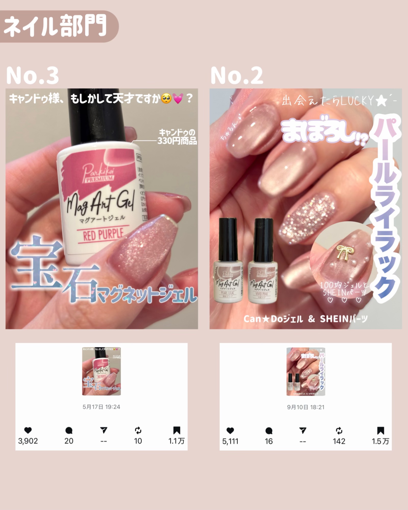 パルP カラーベースジェル/parkikoi/ジェルネイルを使ったクチコミ（3枚目）