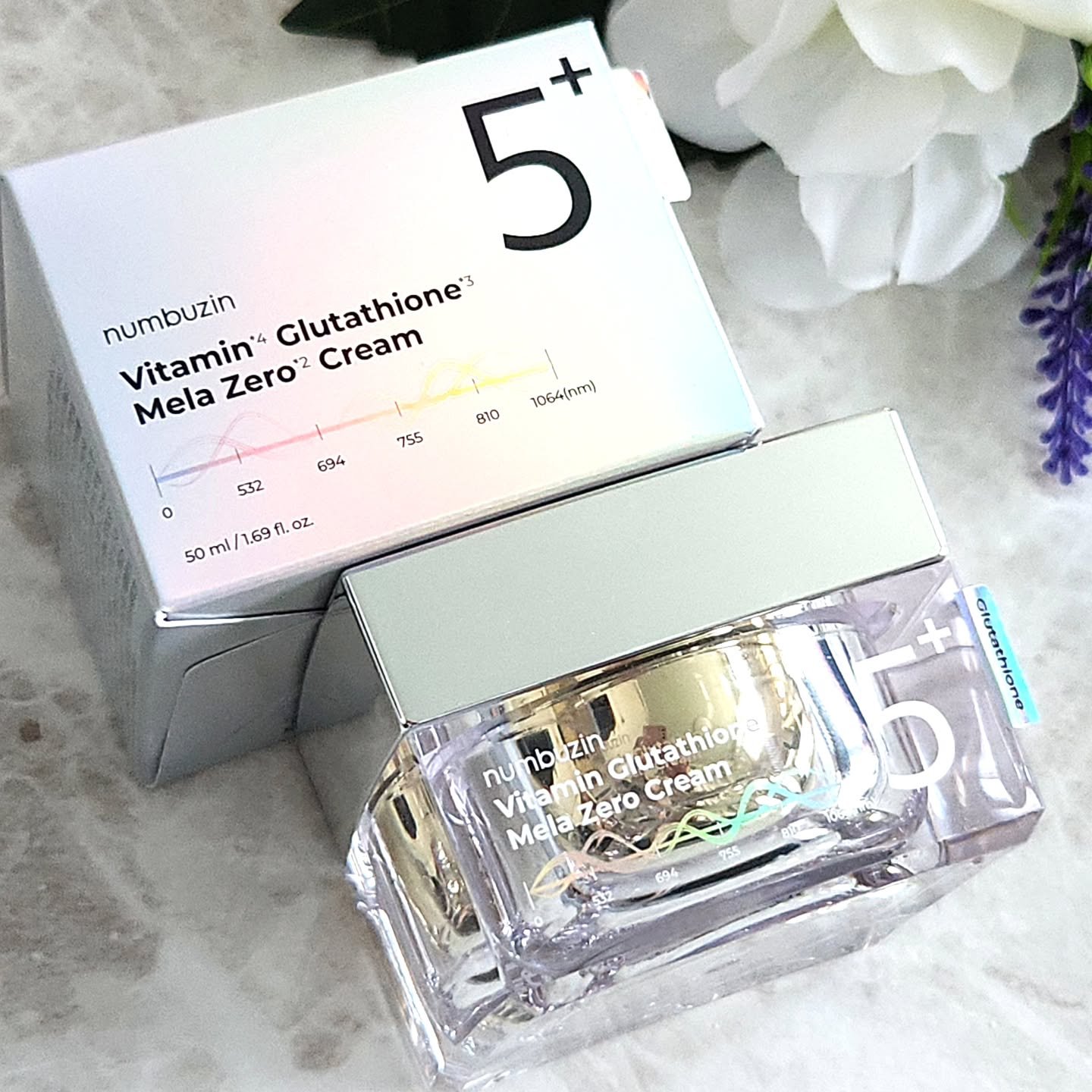 5番 白玉グルタチオンCメラゼロクリーム/numbuzin/フェイスクリームを使ったクチコミ（2枚目）