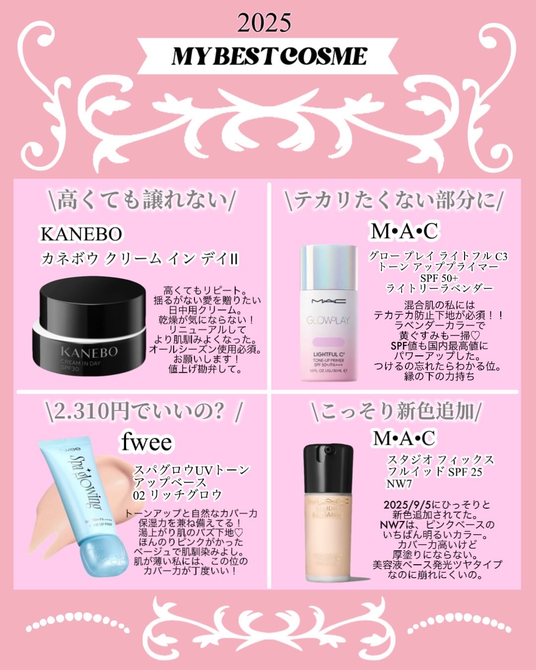 スキンフィニッシュ ライトストラック リキッド ハイライター ライラック ヘーズ/M・A・C/リキッドハイライトを使ったクチコミ（2枚目）