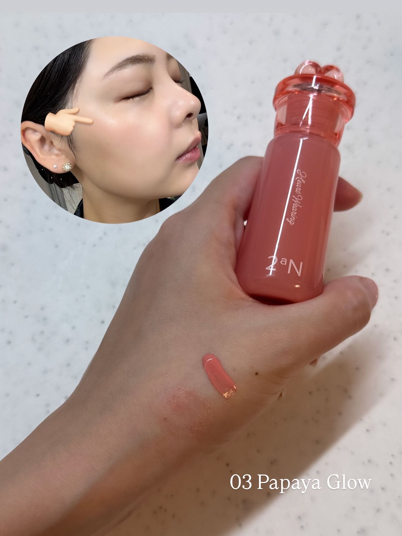 ハートウェアリングリキッドチーク/2aN/リキッドチークを使ったクチコミ（2枚目）