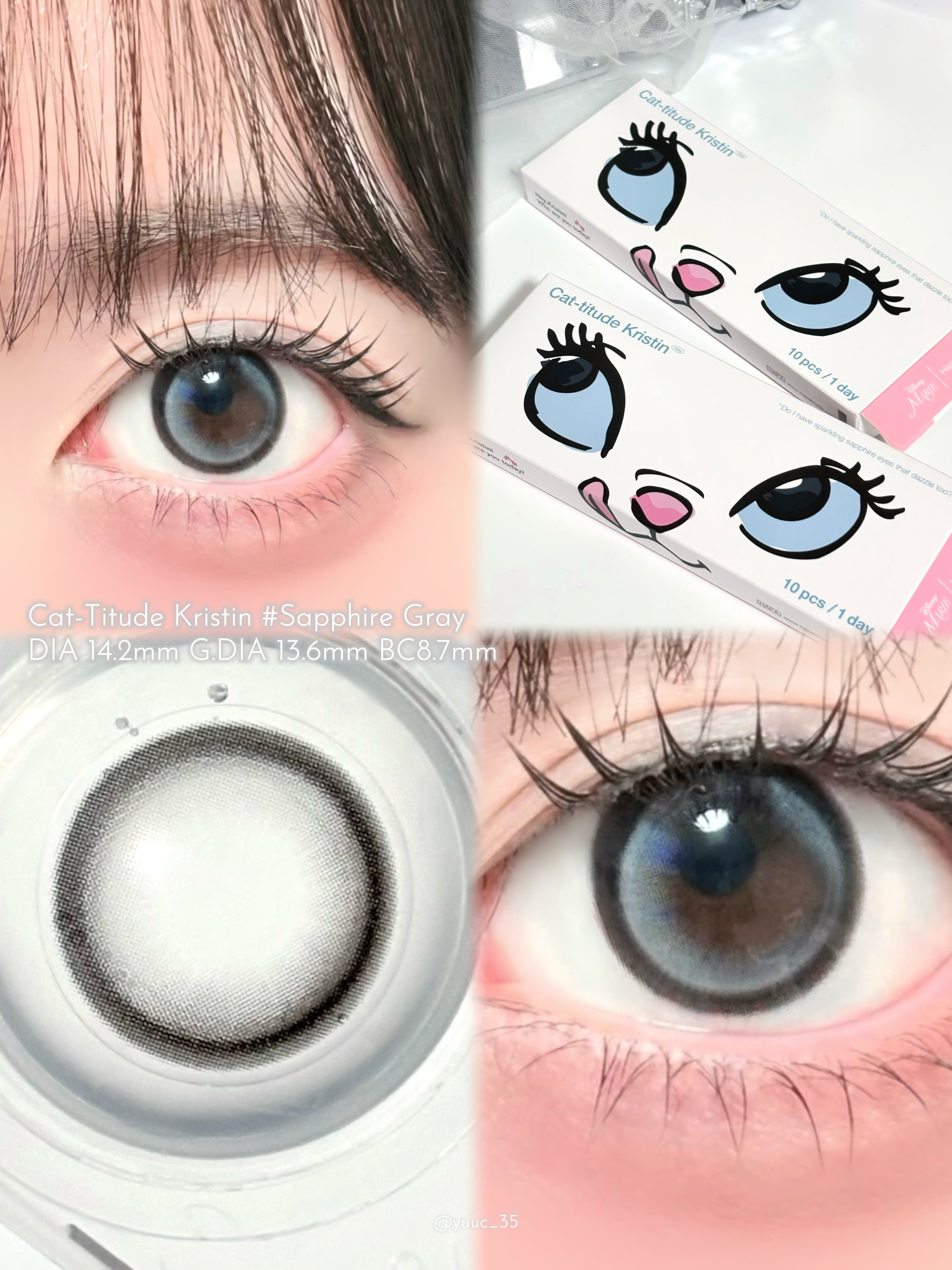 Cat-Titude Kristin/Hapa Kristin/ワンデー（１DAY）カラコンを使ったクチコミ（2枚目）