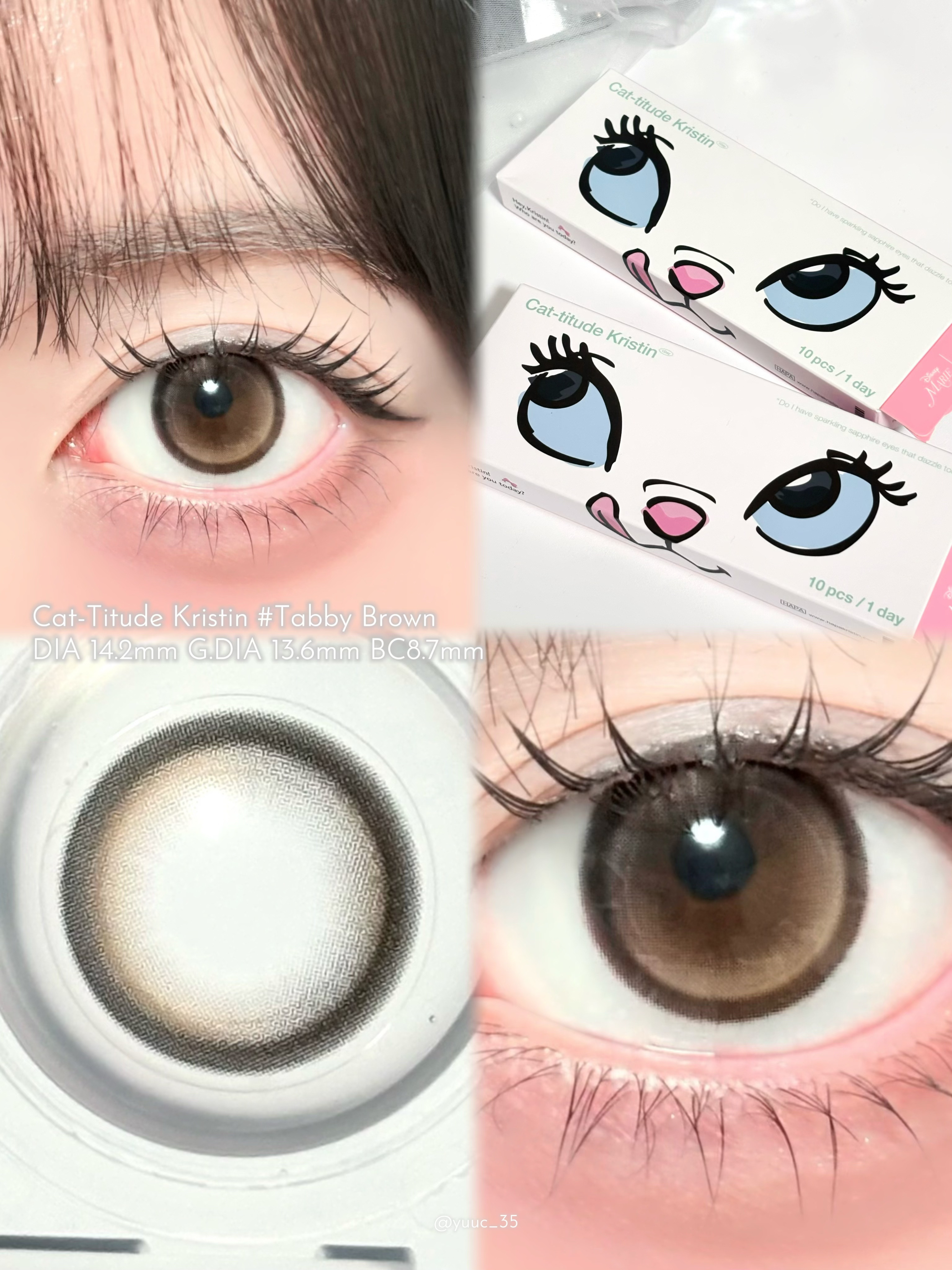 Cat-Titude Kristin/Hapa Kristin/ワンデー（１DAY）カラコンを使ったクチコミ（3枚目）