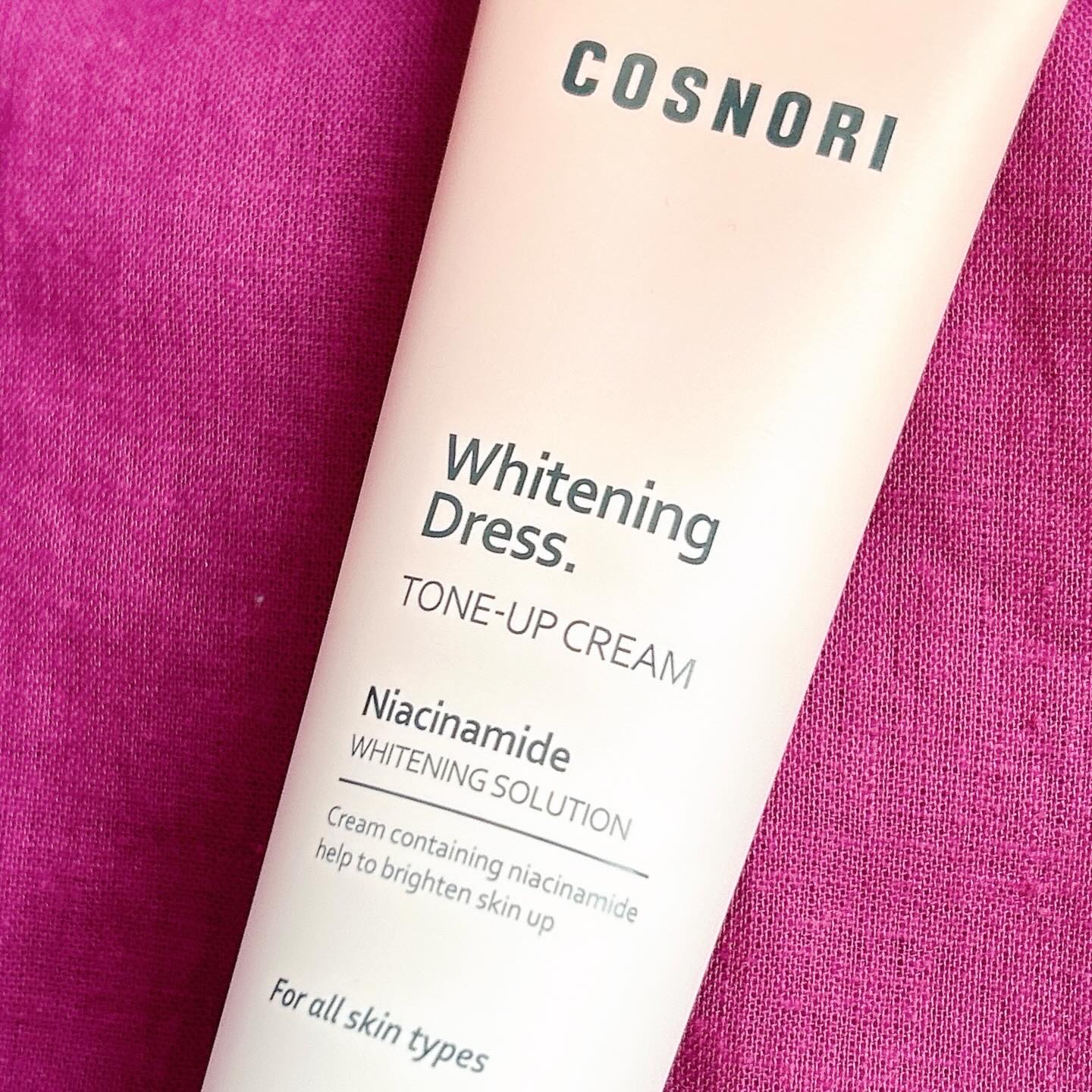 ホワイトニングドレストーンアップクリーム/COSNORI/化粧下地を使ったクチコミ（2枚目）