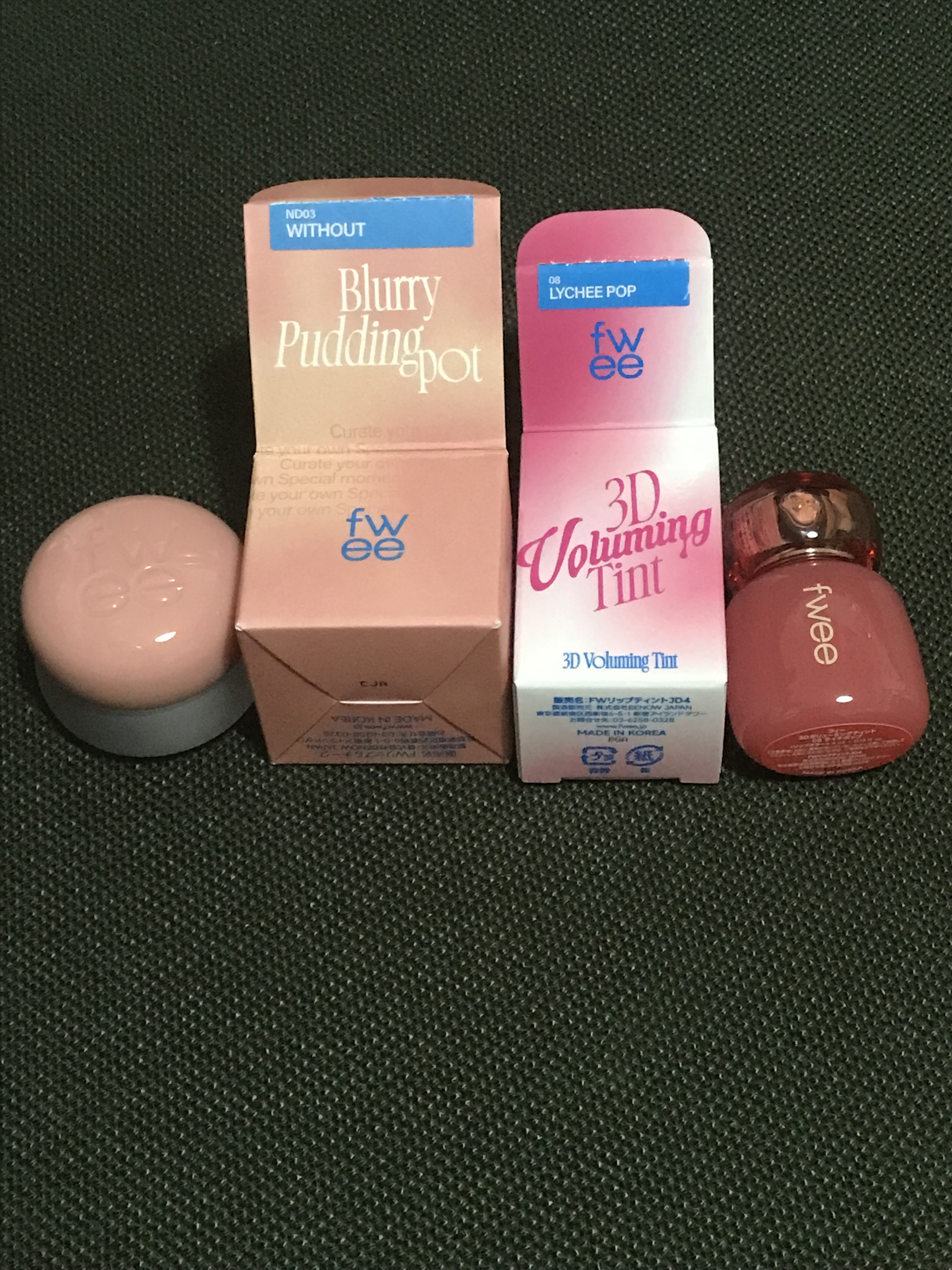 フィー 3Dボリューミングティント 08 ライチポップ/fwee/リップティントを使ったクチコミ（1枚目）