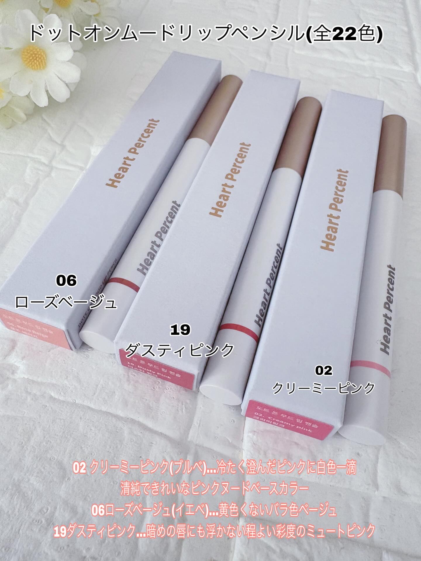 ドットオンムードリップペンシル/Heart Percent/リップライナーを使ったクチコミ（2枚目）