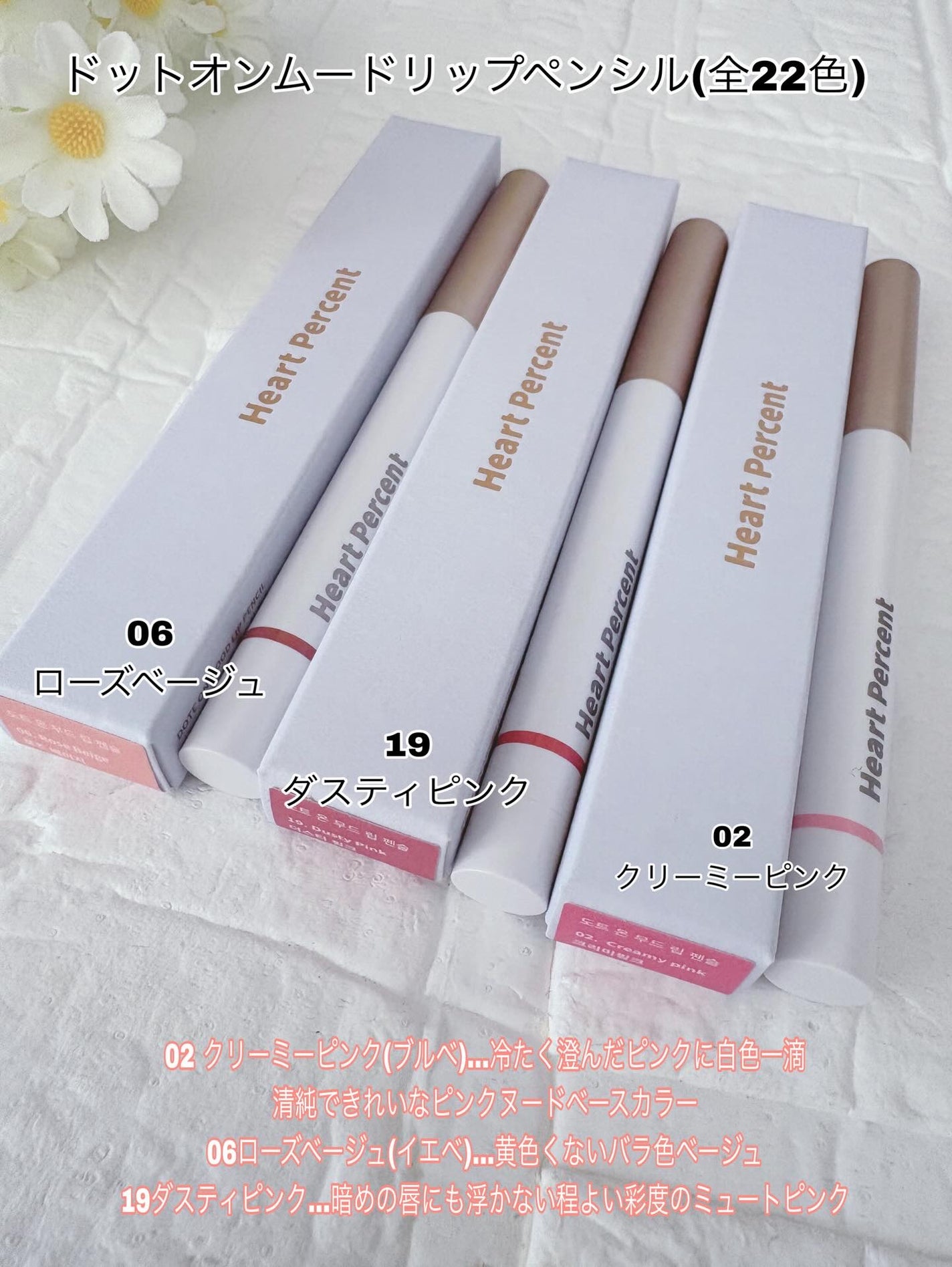 ドットオンムードリップペンシル/Heart Percent/リップライナーを使ったクチコミ(2枚目)