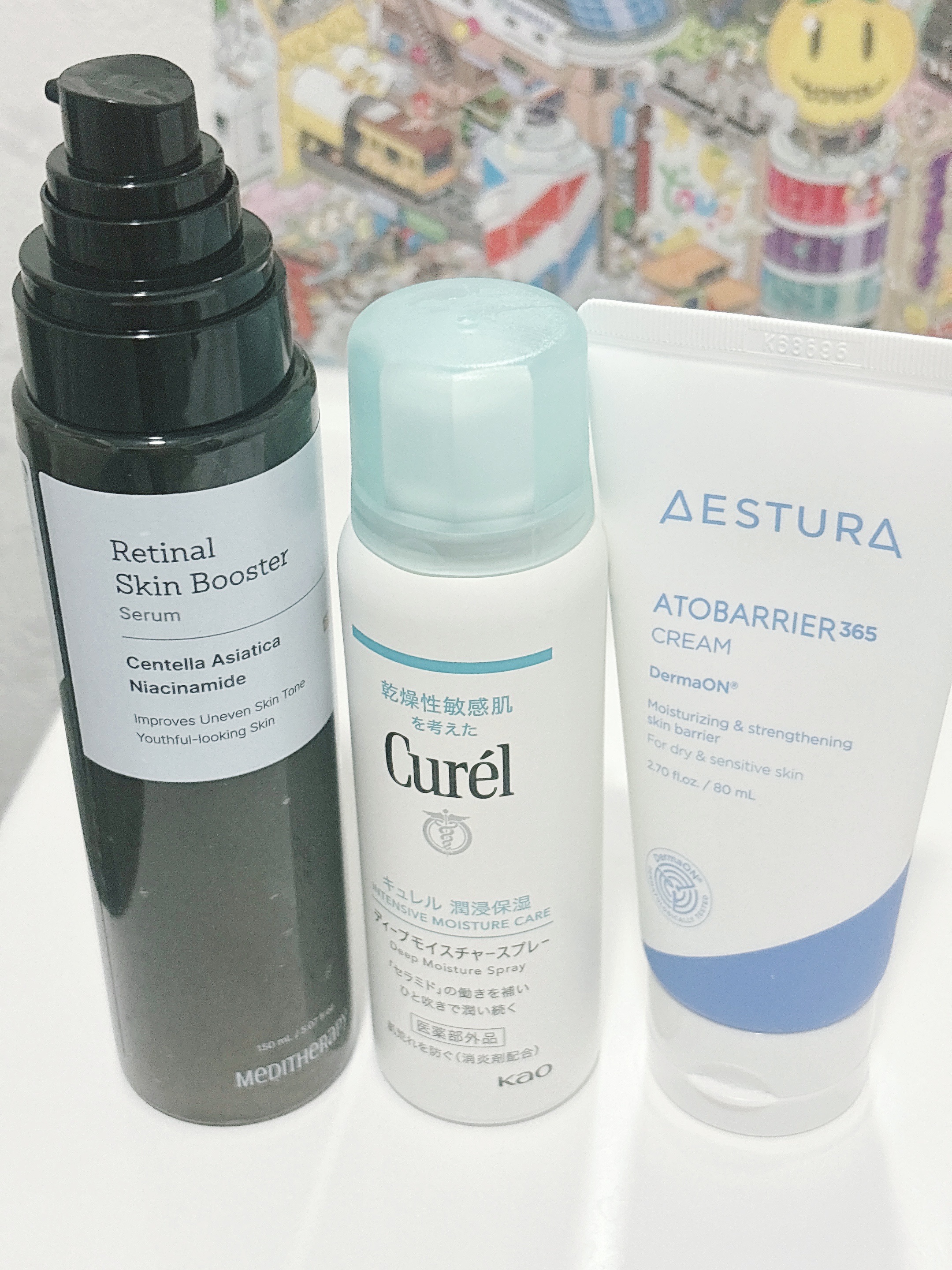 ナイトスキンケア🌙

優しいスキンケアにする為にAESTURAのアトバリア365クリーム久しぶりに使おーっと🩷

キュレル
ディープモイスチャースプレー
MEDITHERAPY
レチナールスキンブースターセラム
AESTURA
アトバリ