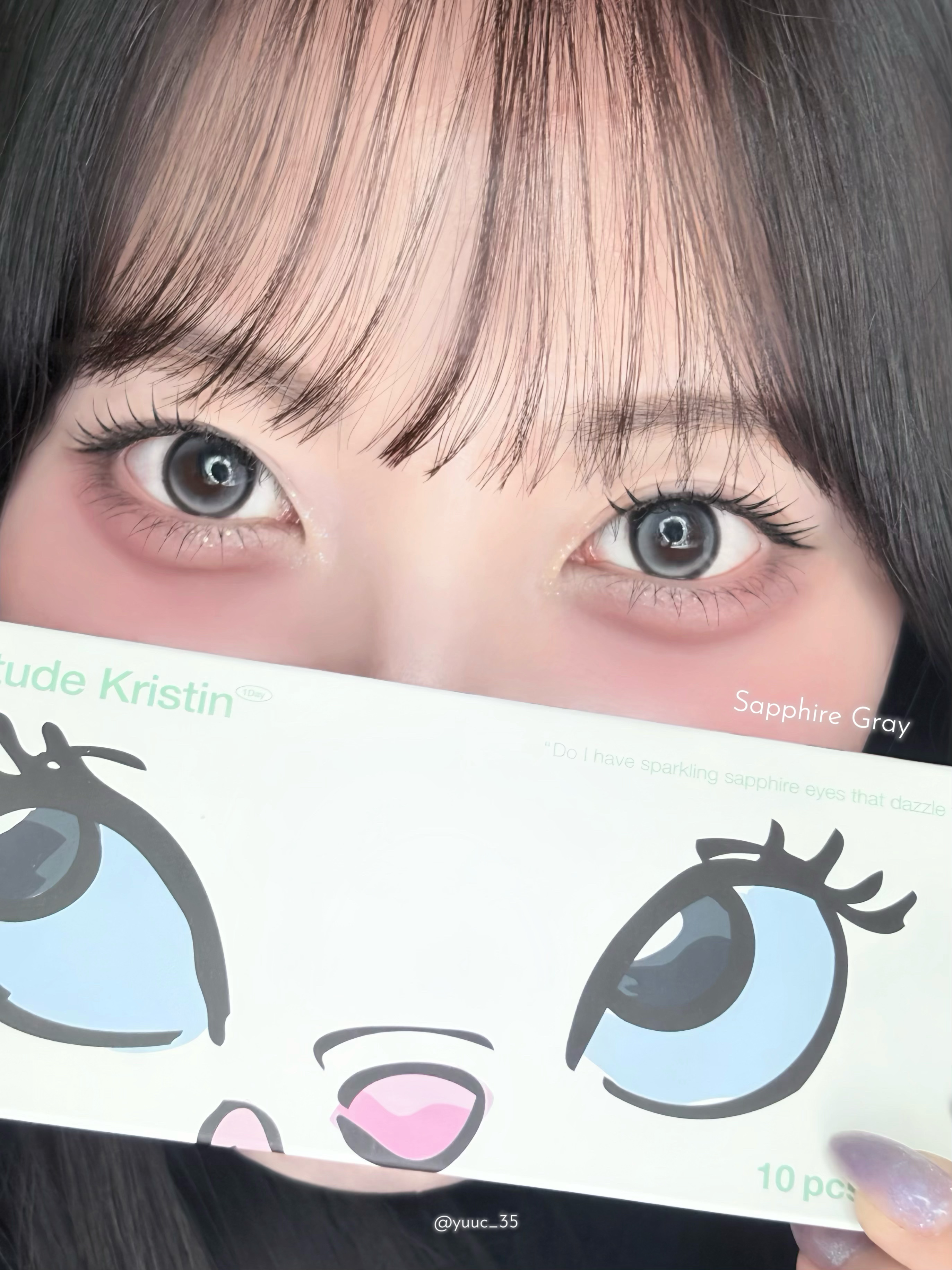 Cat-titude Kristin/Hapa Kristin/ワンデー（１DAY）カラコンを使ったクチコミ（1枚目）