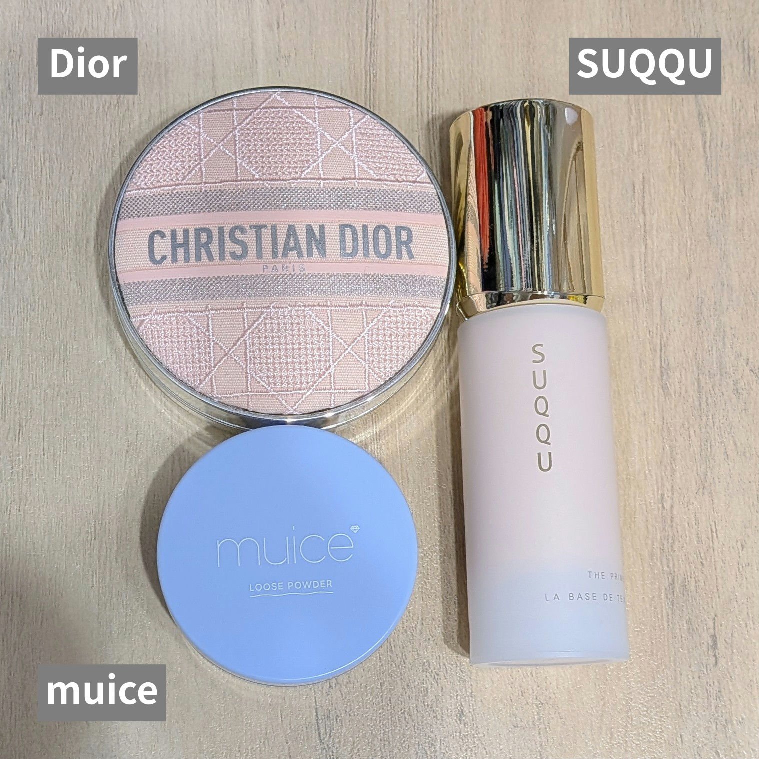 Dior ディオールスキン フォーエヴァー グロウ クッション（リフィル）のクチコミ「【プチプラ×デパコスでベースメイク相性チェック②】

下地/SUQQU ザ プライマー
バズっ.....」（1枚目）