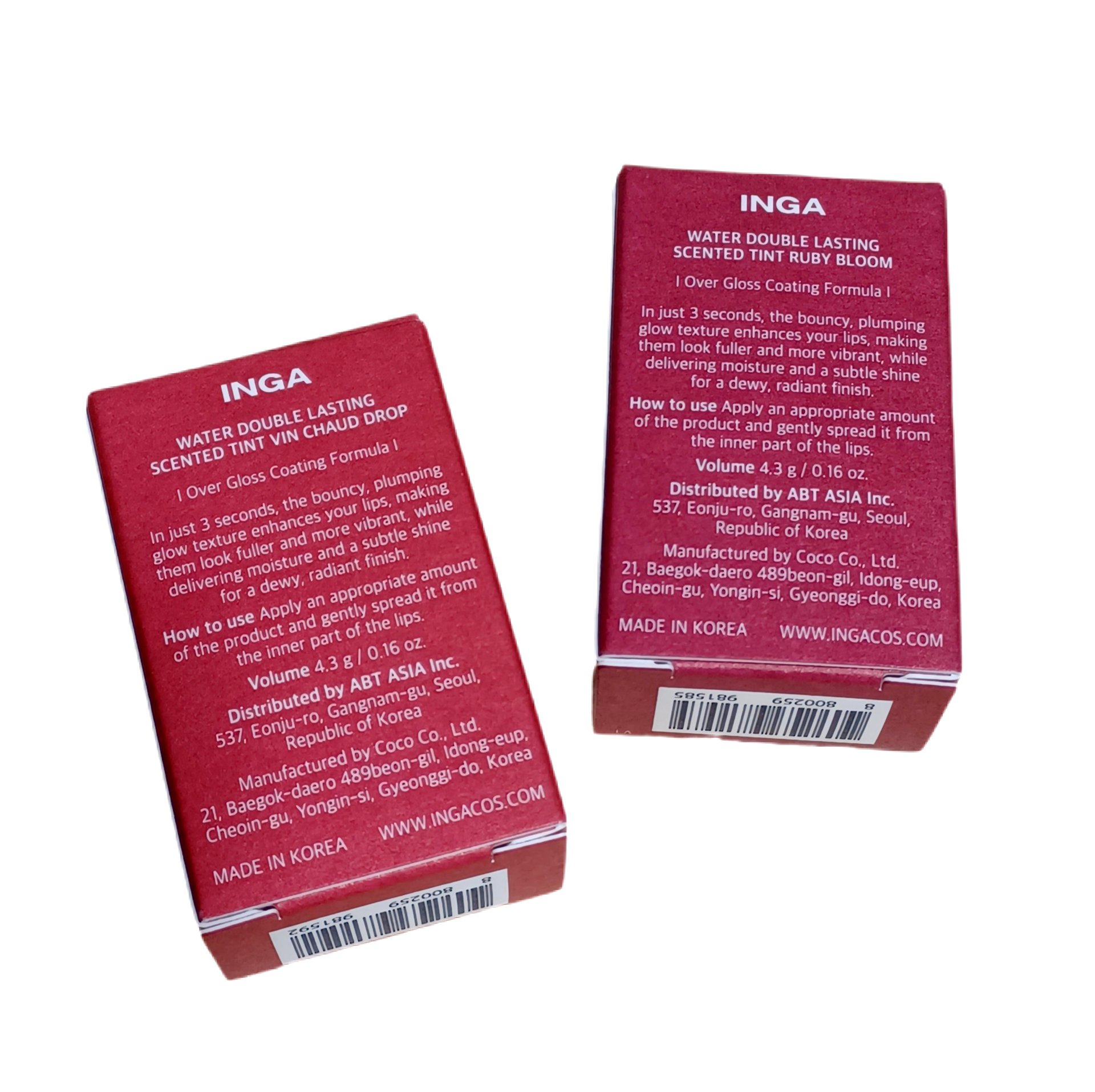 ウォーターダブルラスティングセンティッドティント/INGA/リップティントを使ったクチコミ（2枚目）