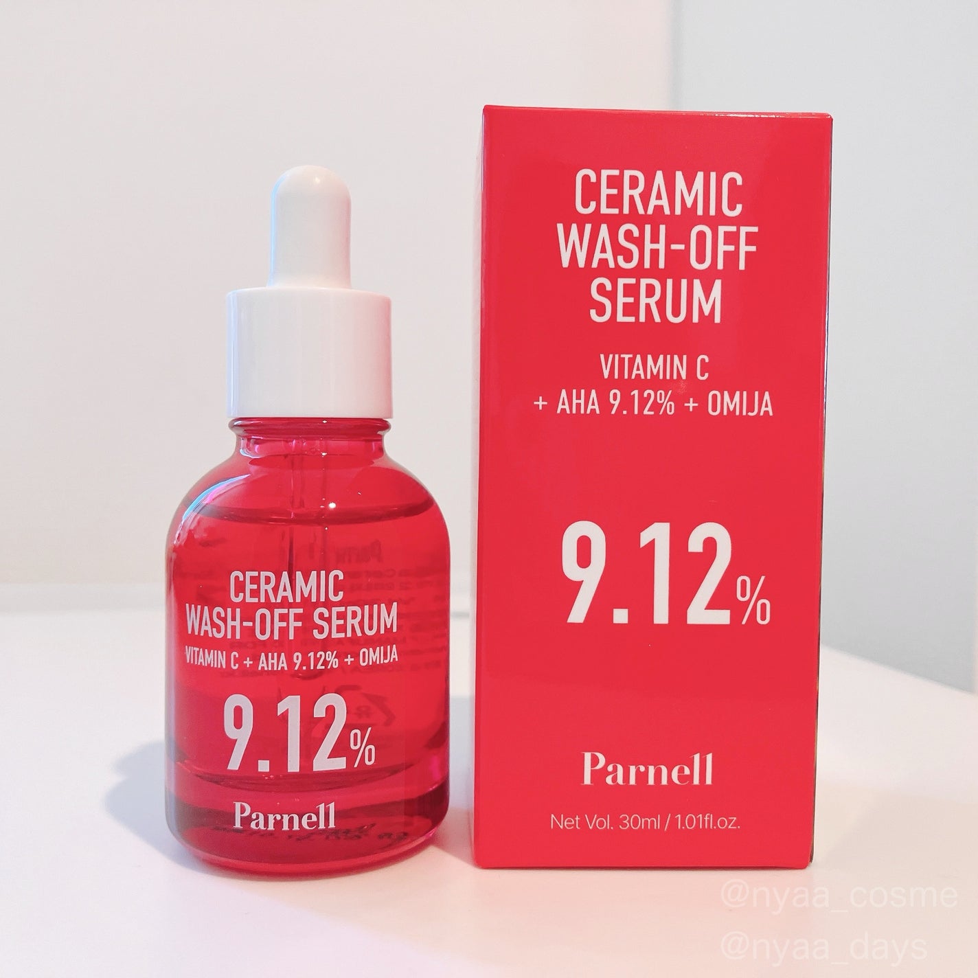 AHA 9.12 オミジャ 陶器肌 ウォッシュオフ セラム/parnell/美容液を使ったクチコミ(4枚目)