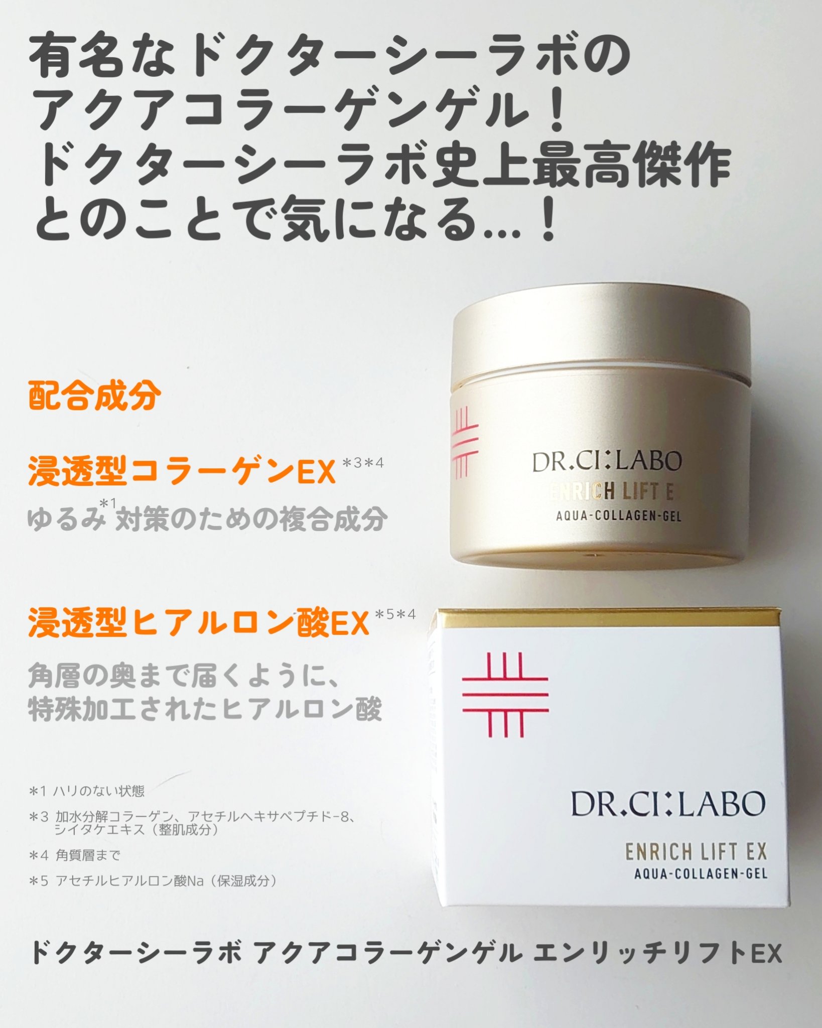 アクアコラーゲンゲル エンリッチリフトEX/ドクターシーラボⓇ/オールインワン化粧品を使ったクチコミ（2枚目）