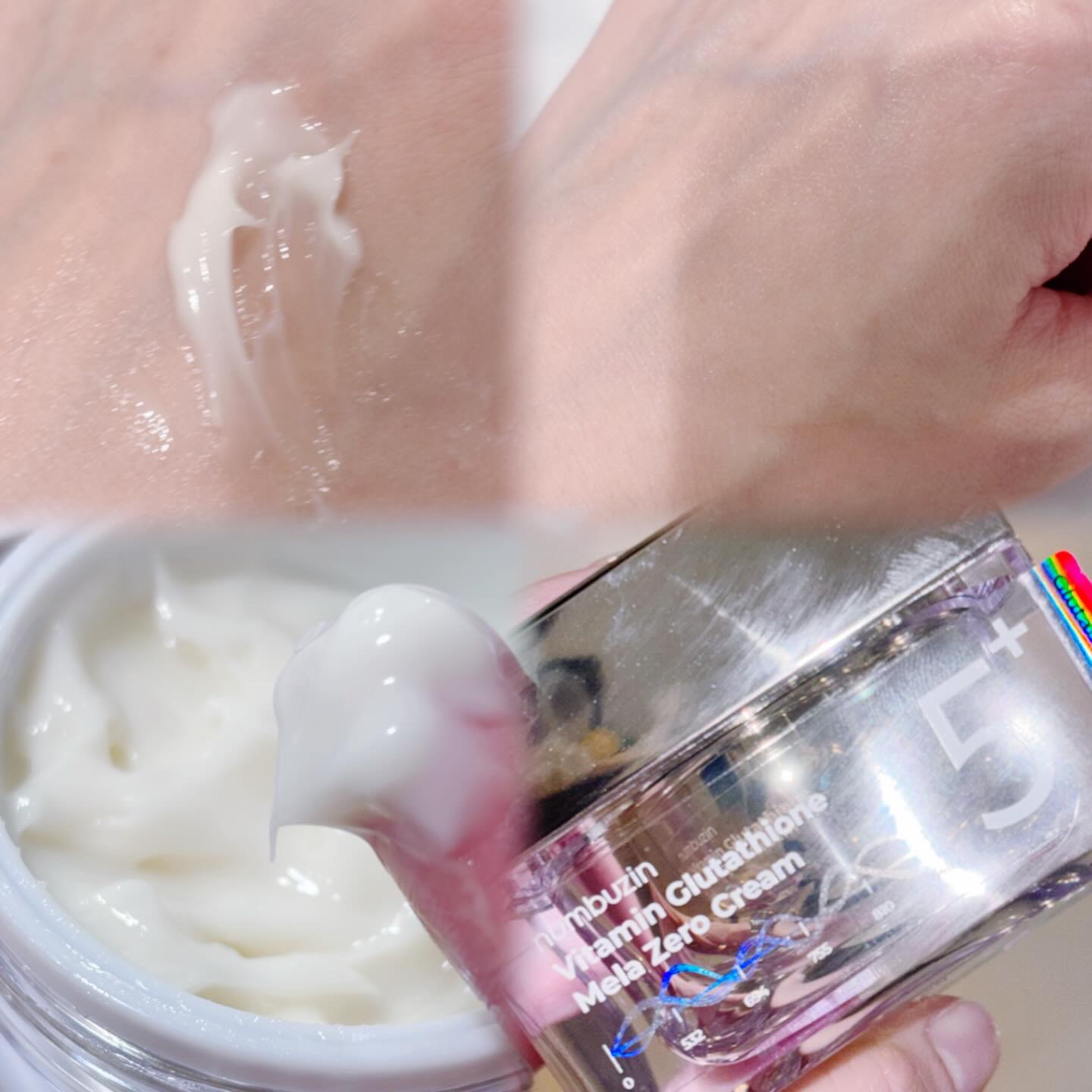 5番 白玉グルタチオンCメラゼロクリーム/numbuzin/フェイスクリームを使ったクチコミ（2枚目）