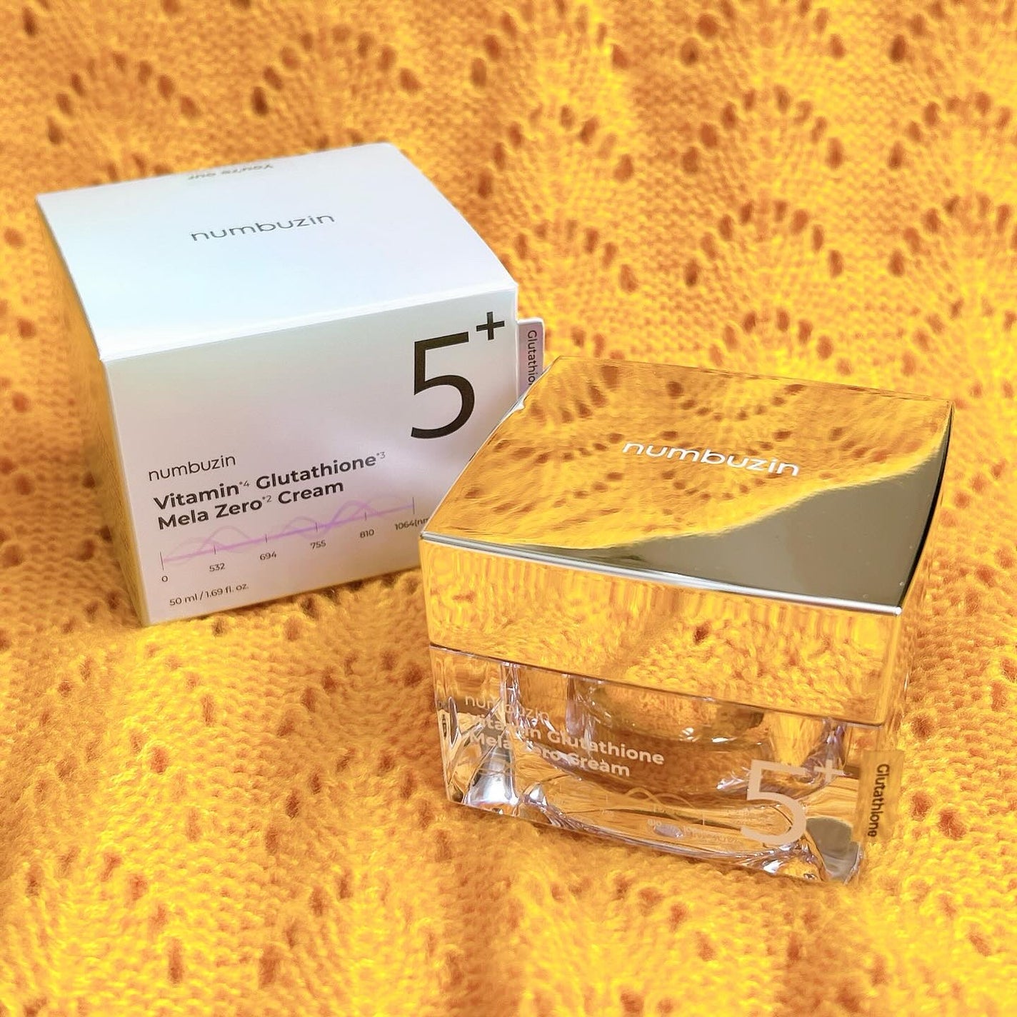 5番 白玉グルタチオンCメラゼロクリーム/numbuzin/フェイスクリームを使ったクチコミ(1枚目)