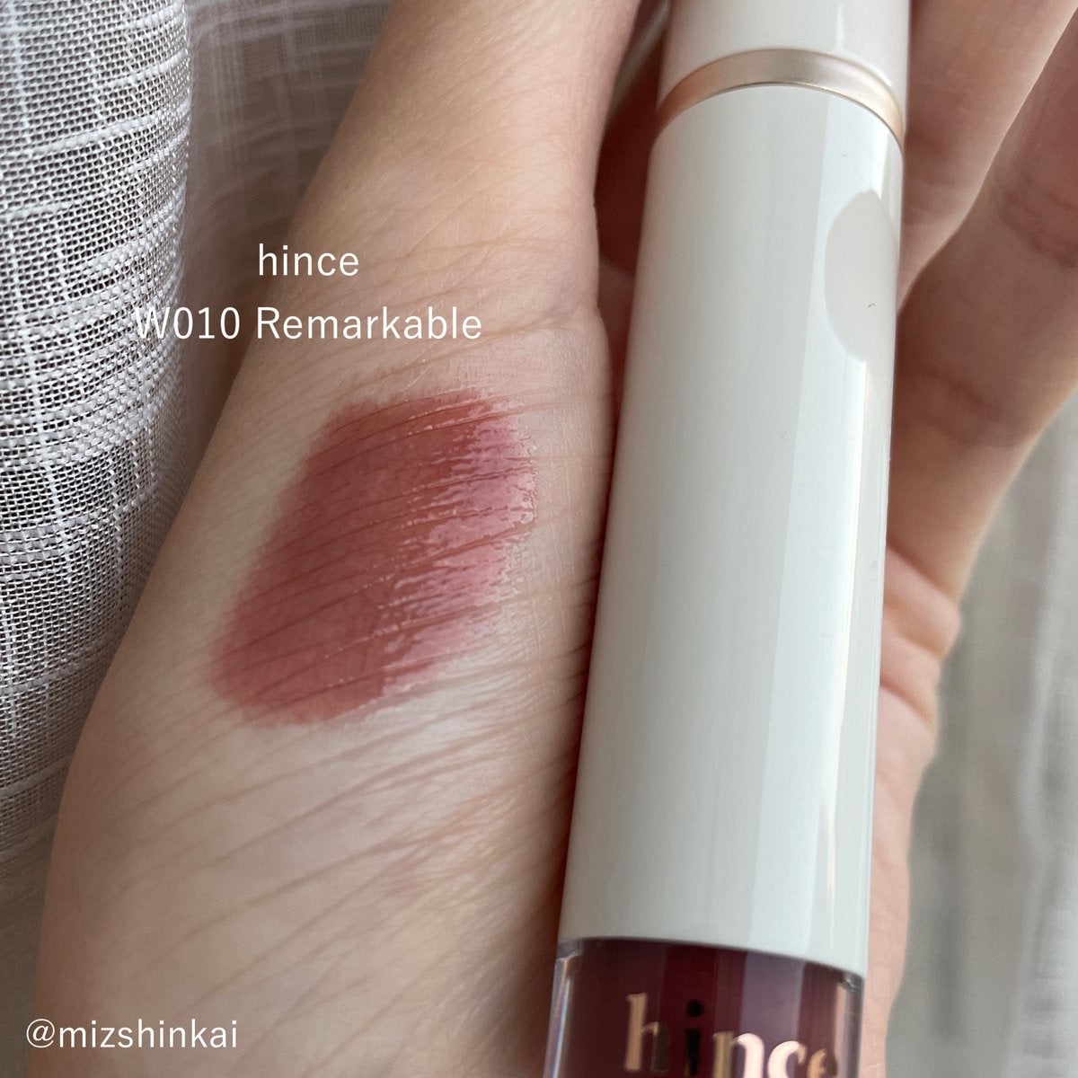 ムードインハンサーウォーターリキッドグロウ/hince/口紅を使ったクチコミ（1枚目）